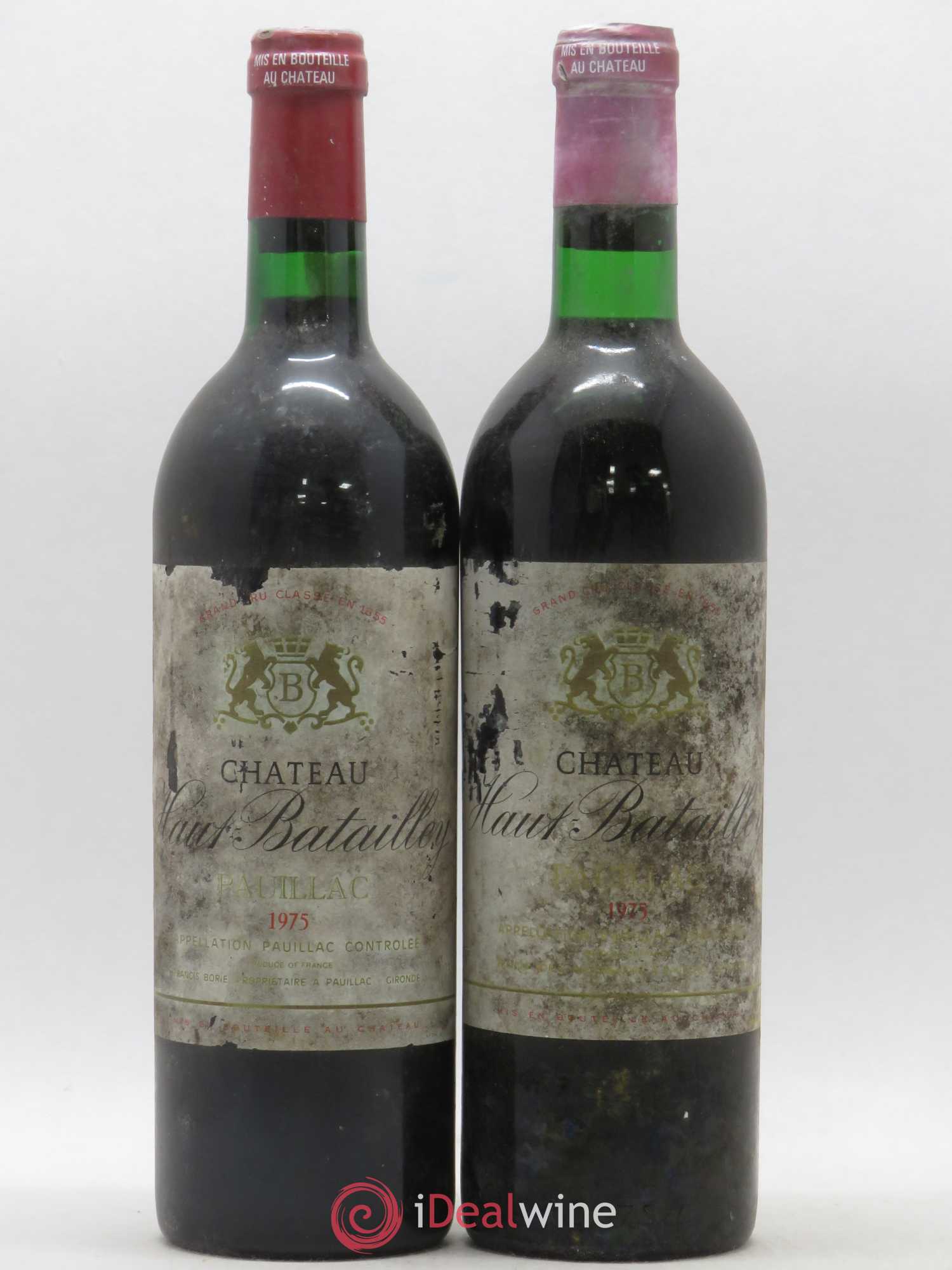 Château Haut Batailley 5ème Grand Cru Classé 1975 - Lot de 2 bouteilles - 0