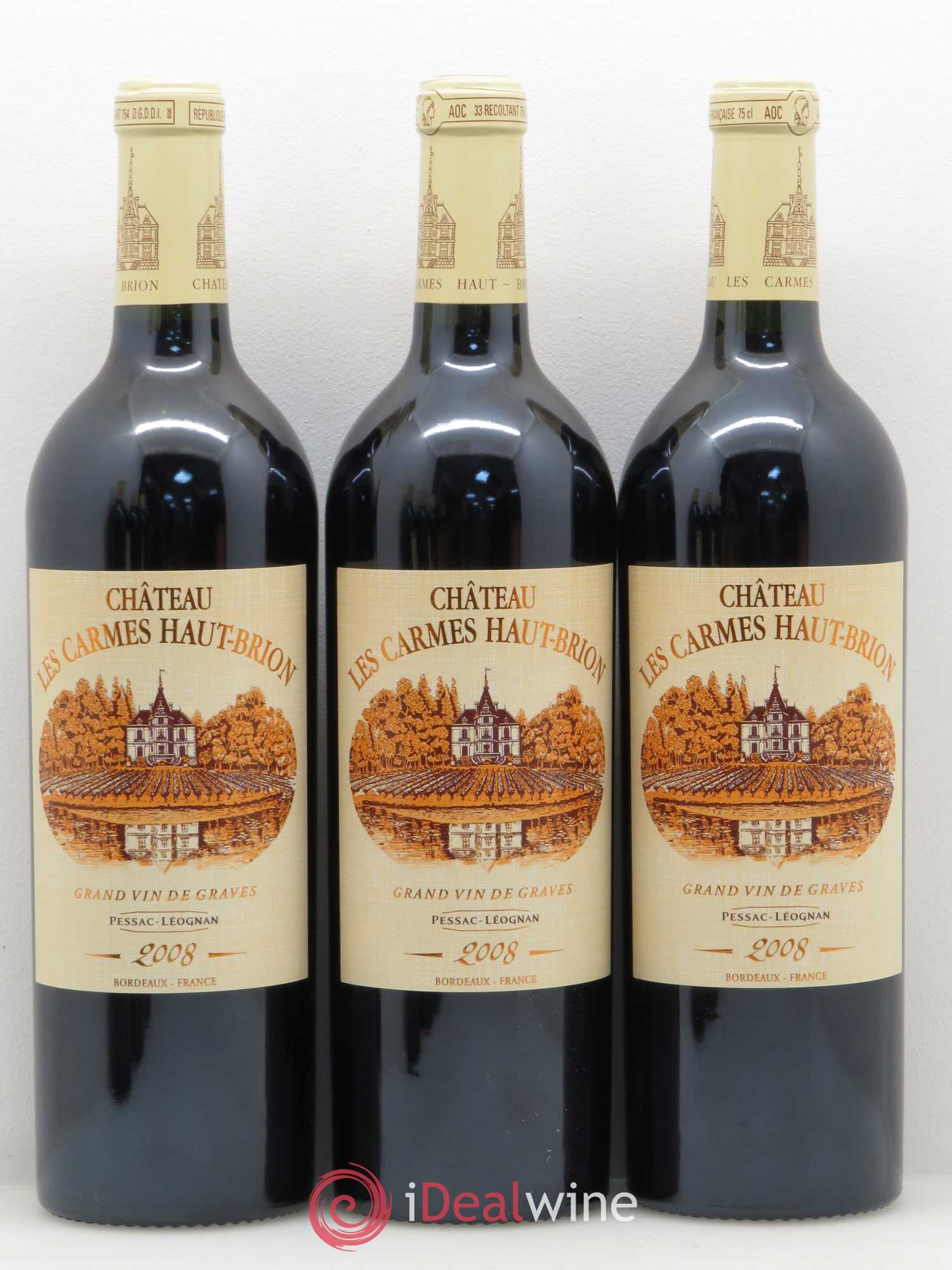 Château Les Carmes Haut-Brion 2008 - Lot de 12 bouteilles - 1