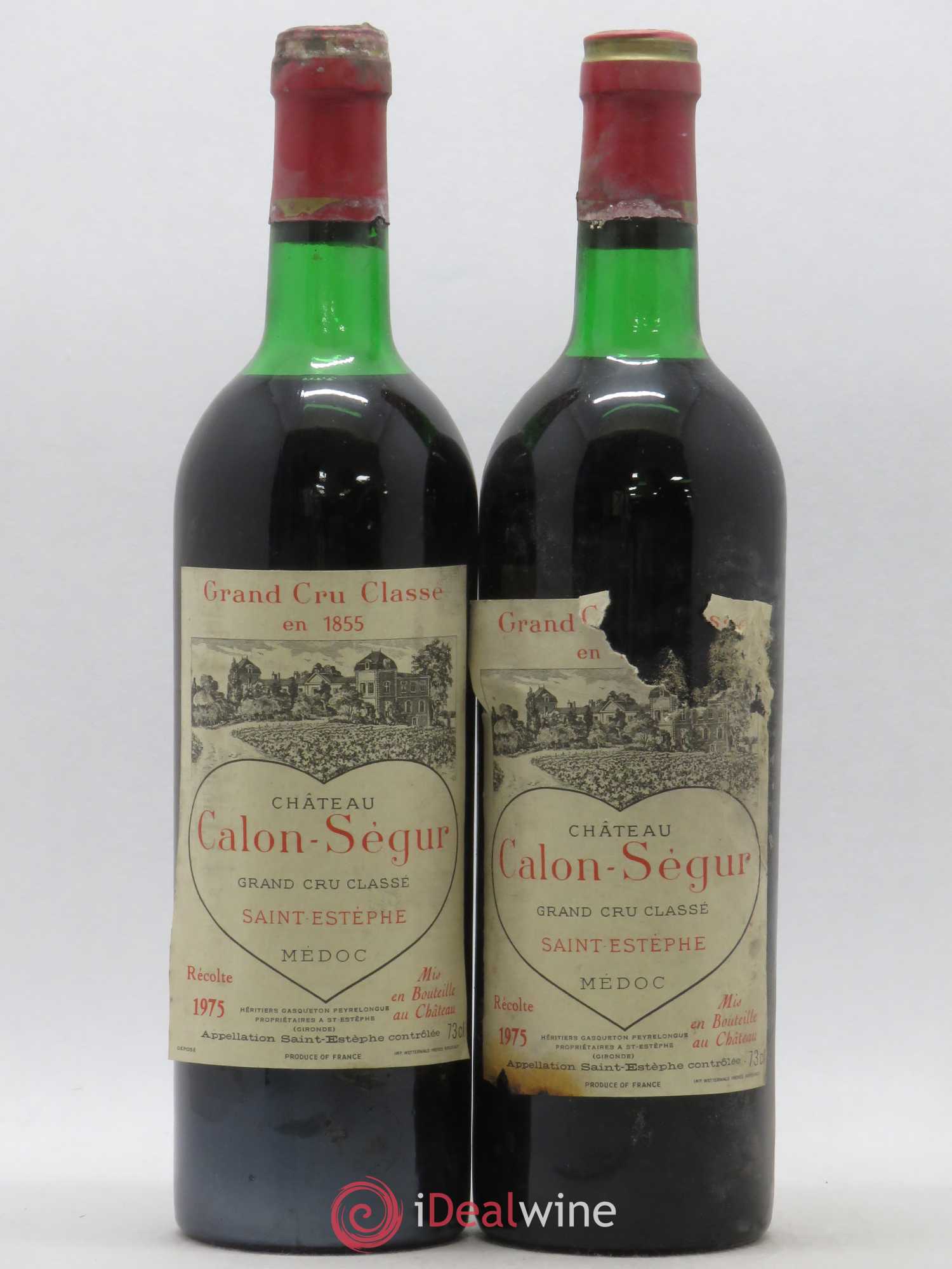 Château Calon Ségur 3ème Grand Cru Classé 1975 - Lot de 2 bouteilles - 0