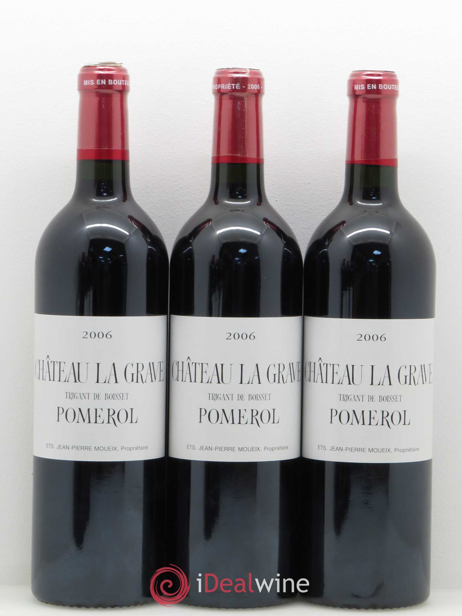 Château La Grave à Pomerol (Trigant de Boisset) 2006 - Lot de 12 bouteilles - 1