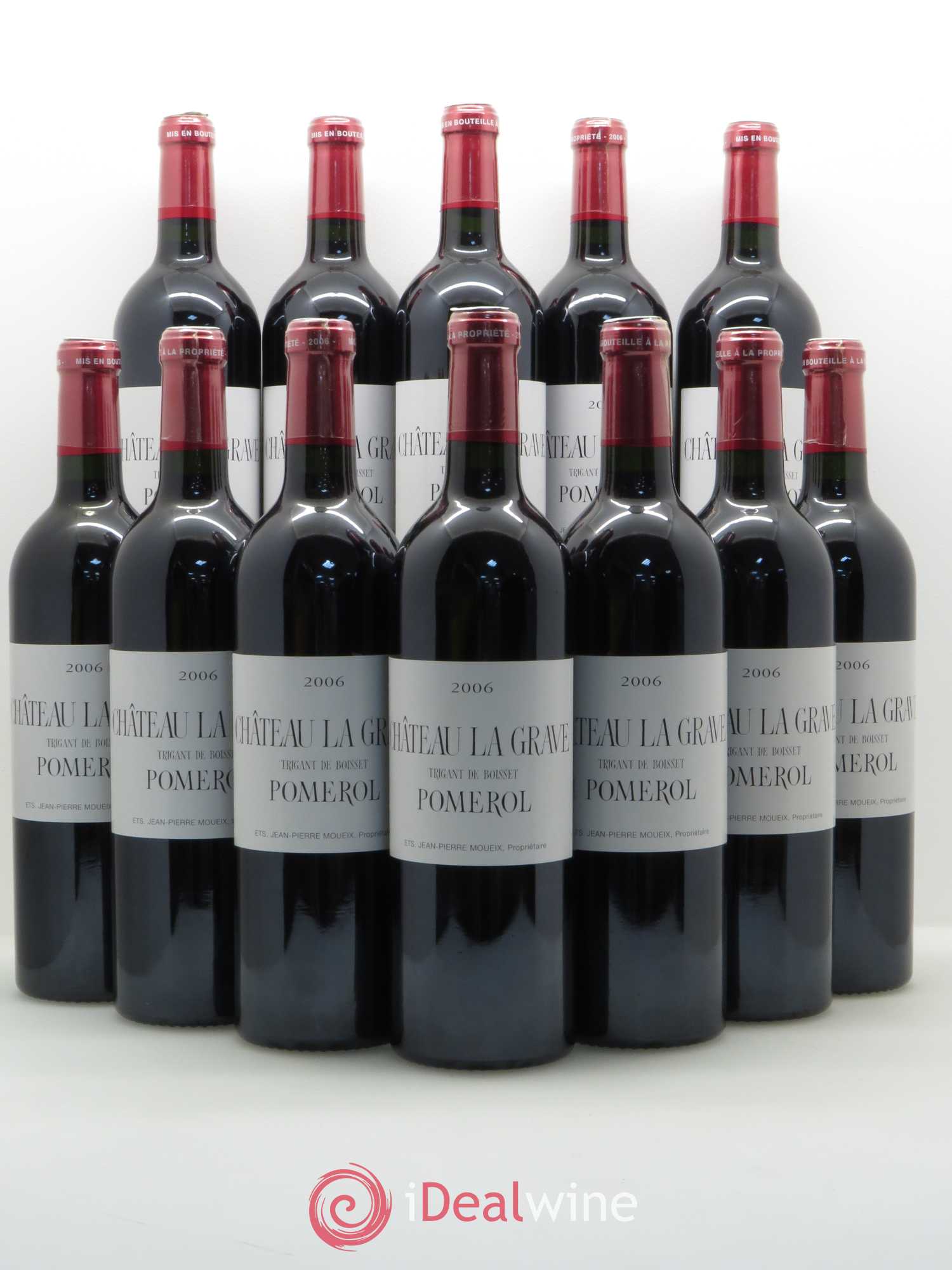Château La Grave à Pomerol (Trigant de Boisset) 2006 - Lot de 12 bouteilles - 0