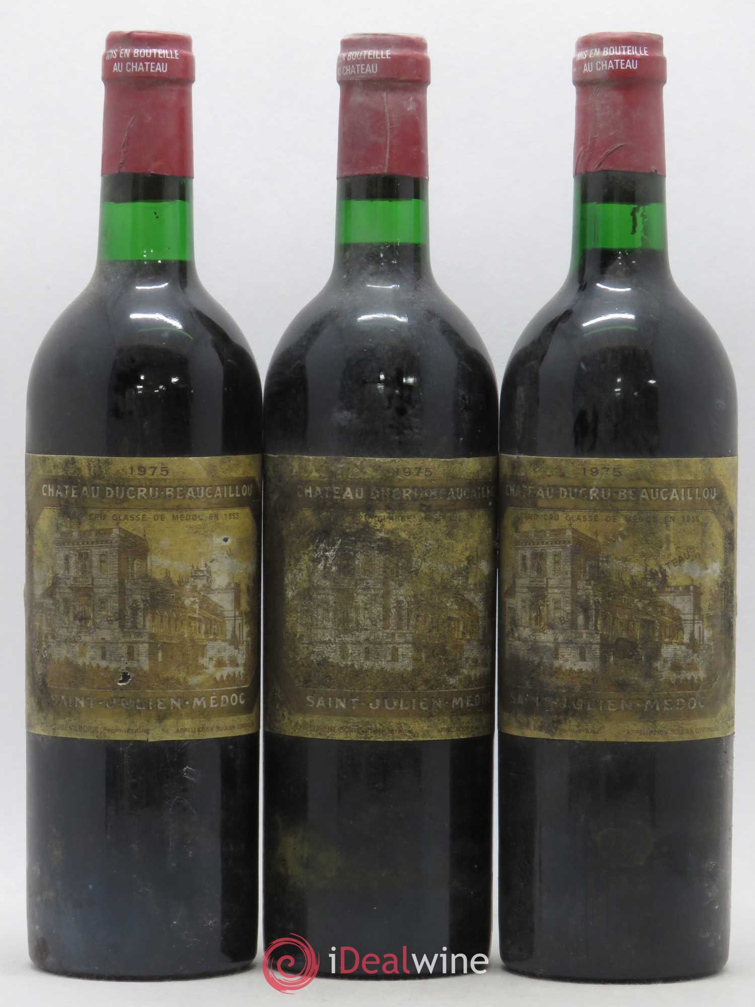 Château Ducru Beaucaillou 2ème Grand Cru Classé 1975 - Lot de 3 bouteilles - 0