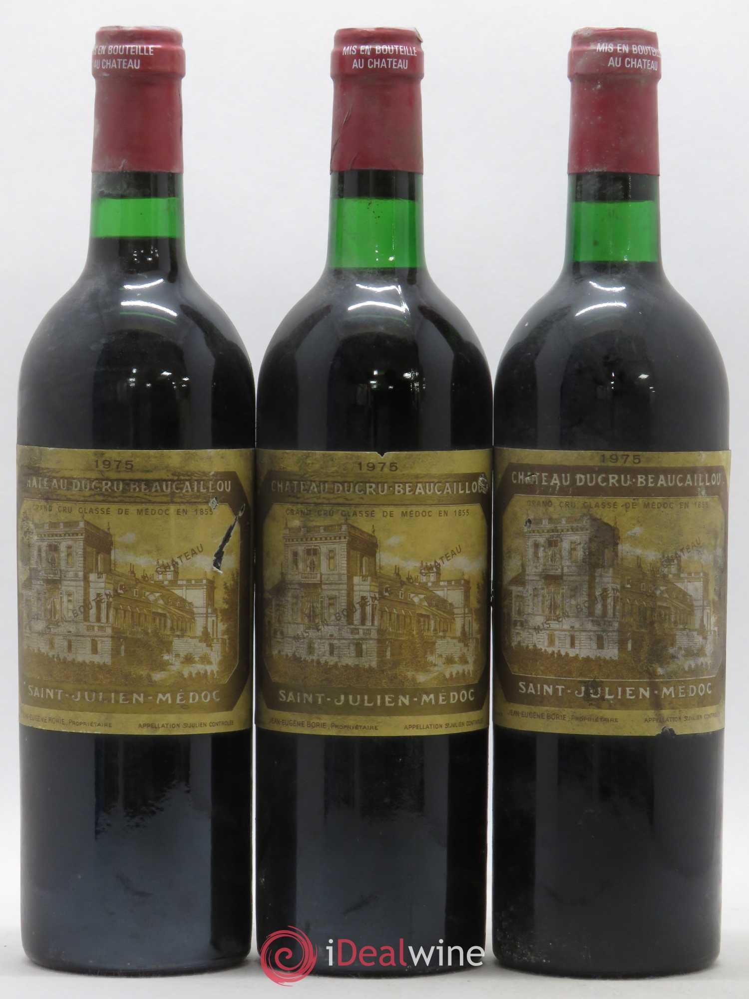 Château Ducru Beaucaillou 2ème Grand Cru Classé 1975 - Lot de 3 bouteilles - 0