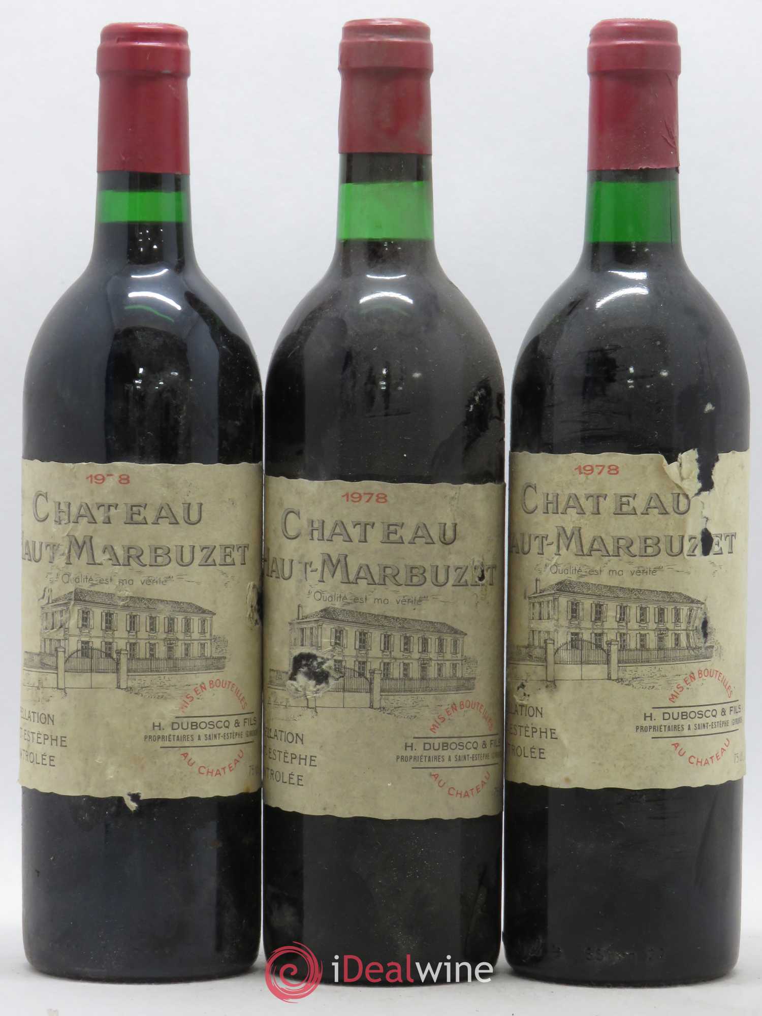 Château Haut Marbuzet 1978 - Lot de 6 bouteilles - 2