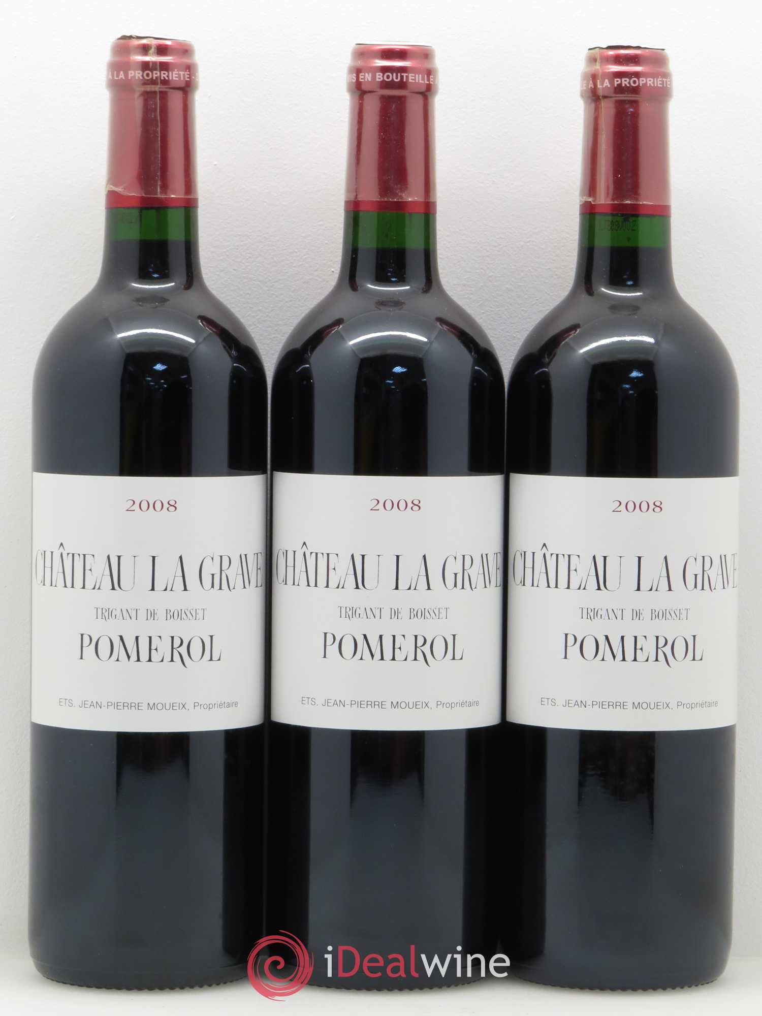 Château La Grave à Pomerol (Trigant de Boisset) 2008 - Lot de 12 bouteilles - 2