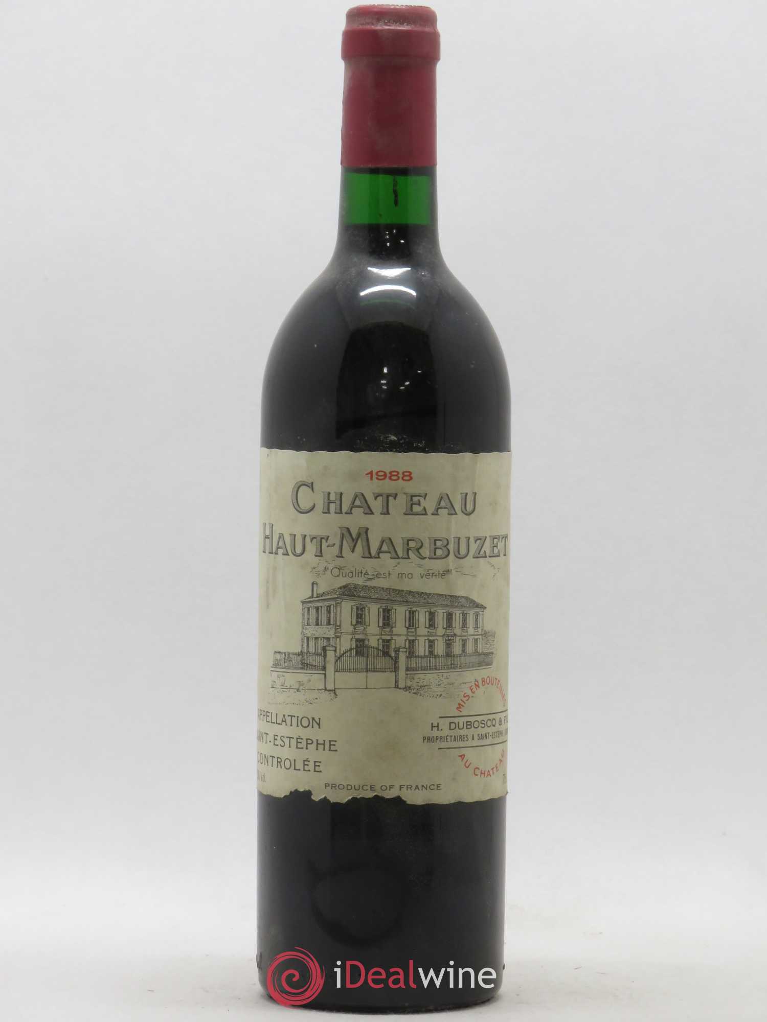 Château Haut Marbuzet 1988 - Lot de 1 bouteille - 0