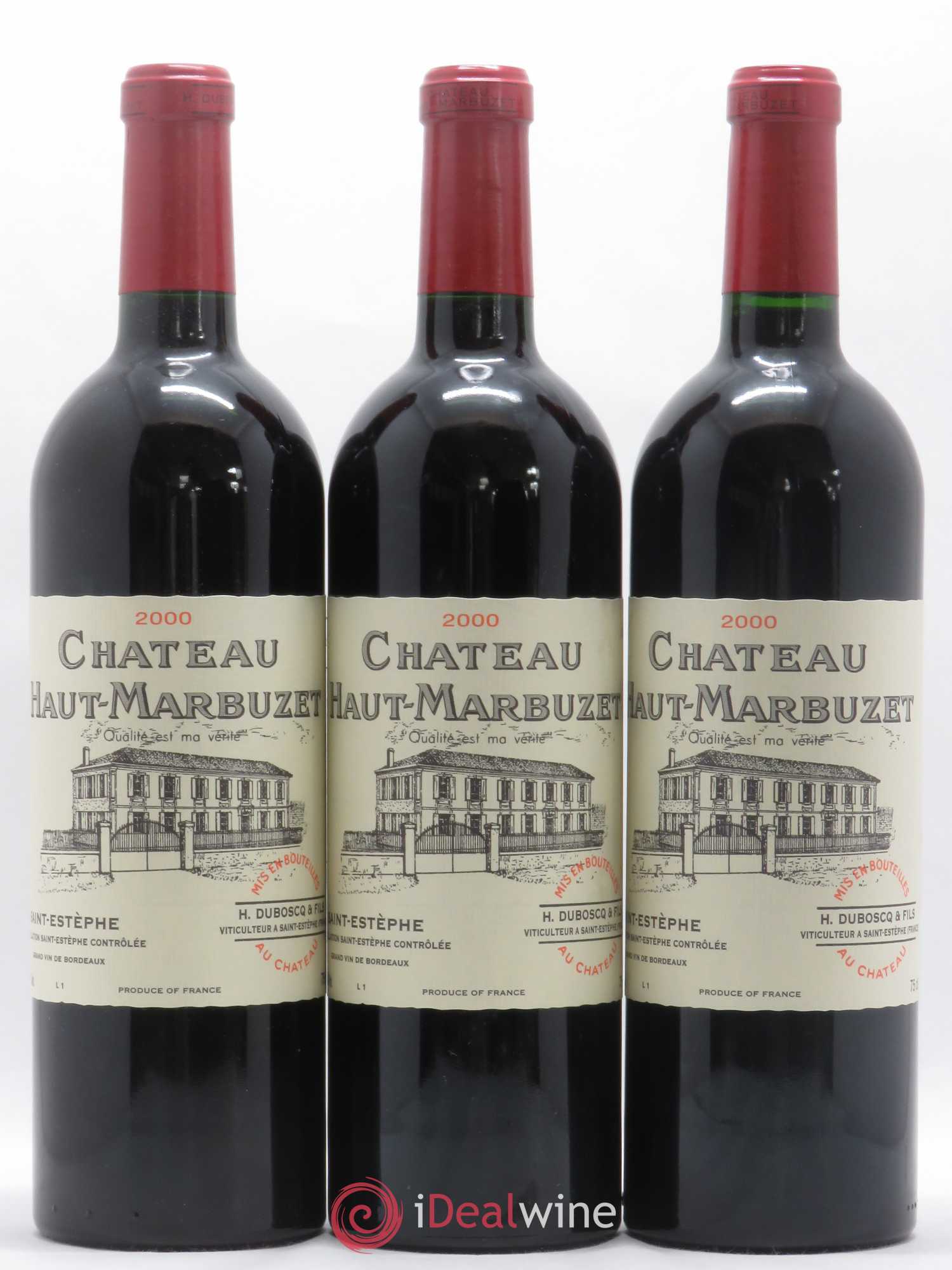 Château Haut Marbuzet 2000 - Lot de 12 bouteilles - 1