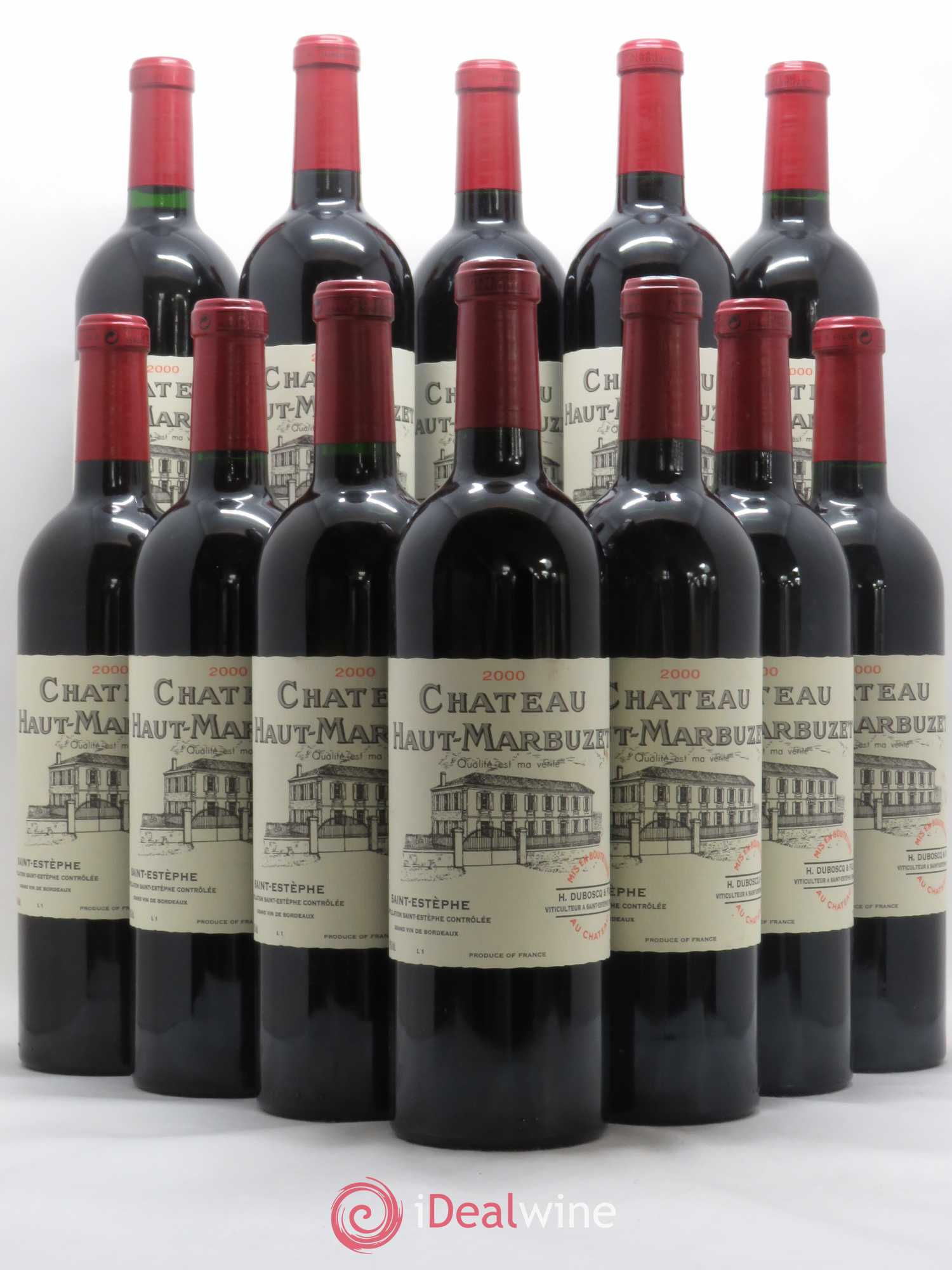Château Haut Marbuzet 2000 - Lot de 12 bouteilles - 0
