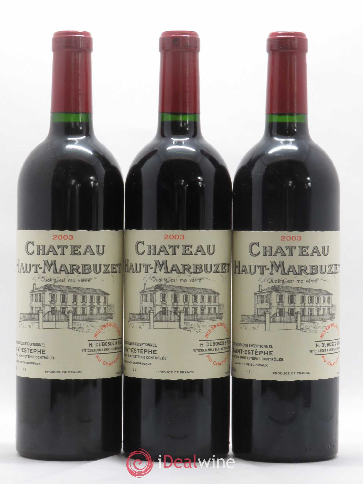 Château Haut Marbuzet 2003 - Lot de 12 bouteilles - 1