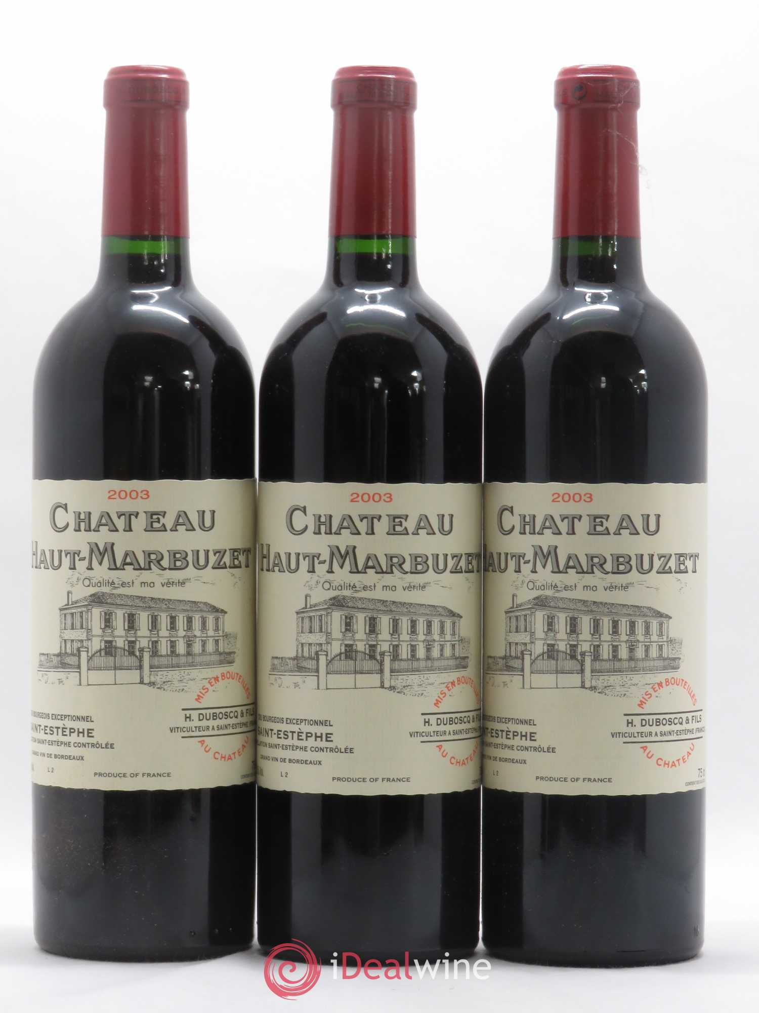 Château Haut Marbuzet 2003 - Lot de 12 bouteilles - 2