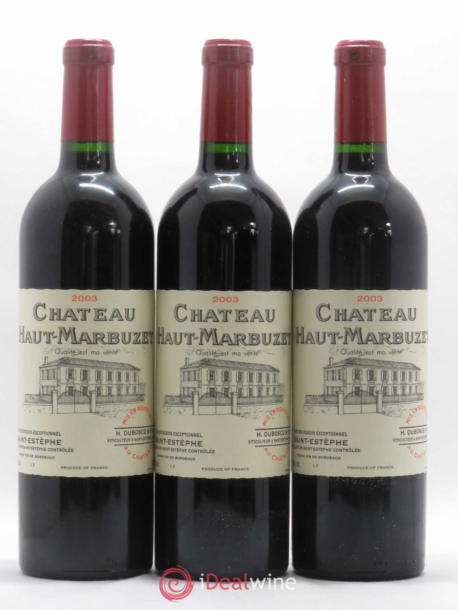 Château Haut Marbuzet 2003 - Lot de 12 bouteilles - 3