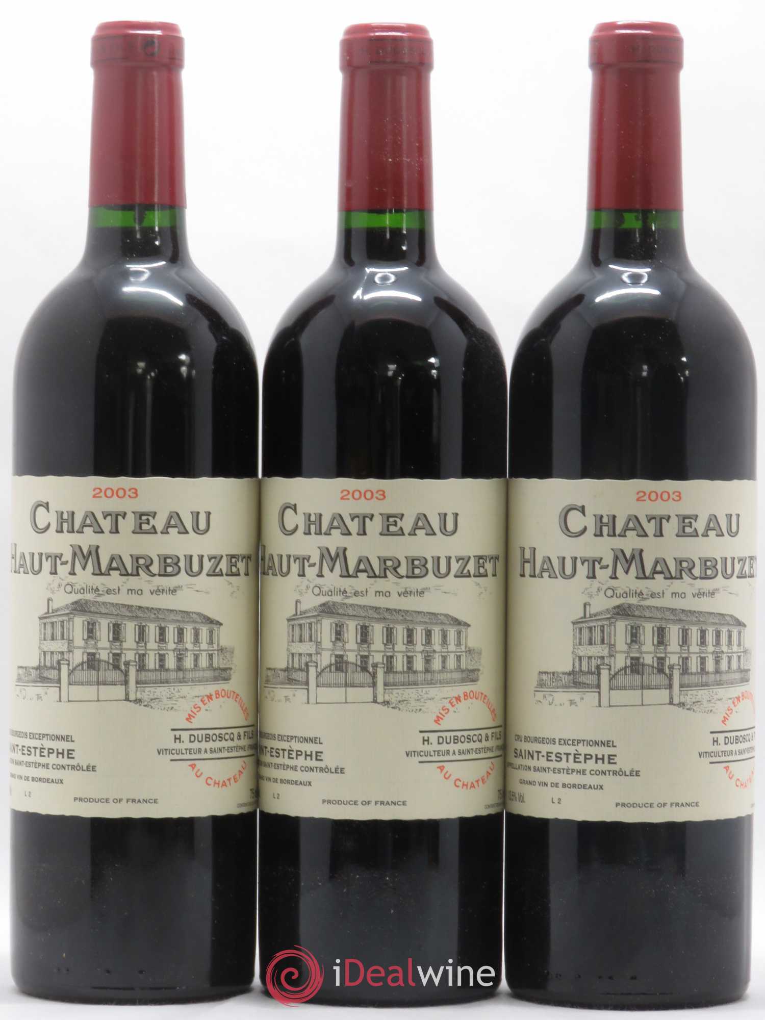 Château Haut Marbuzet 2003 - Lot de 12 bouteilles - 2