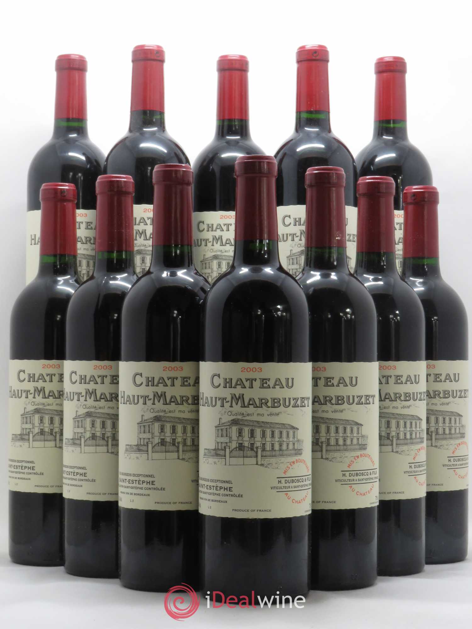 Château Haut Marbuzet 2003 - Lot de 12 bouteilles - 0
