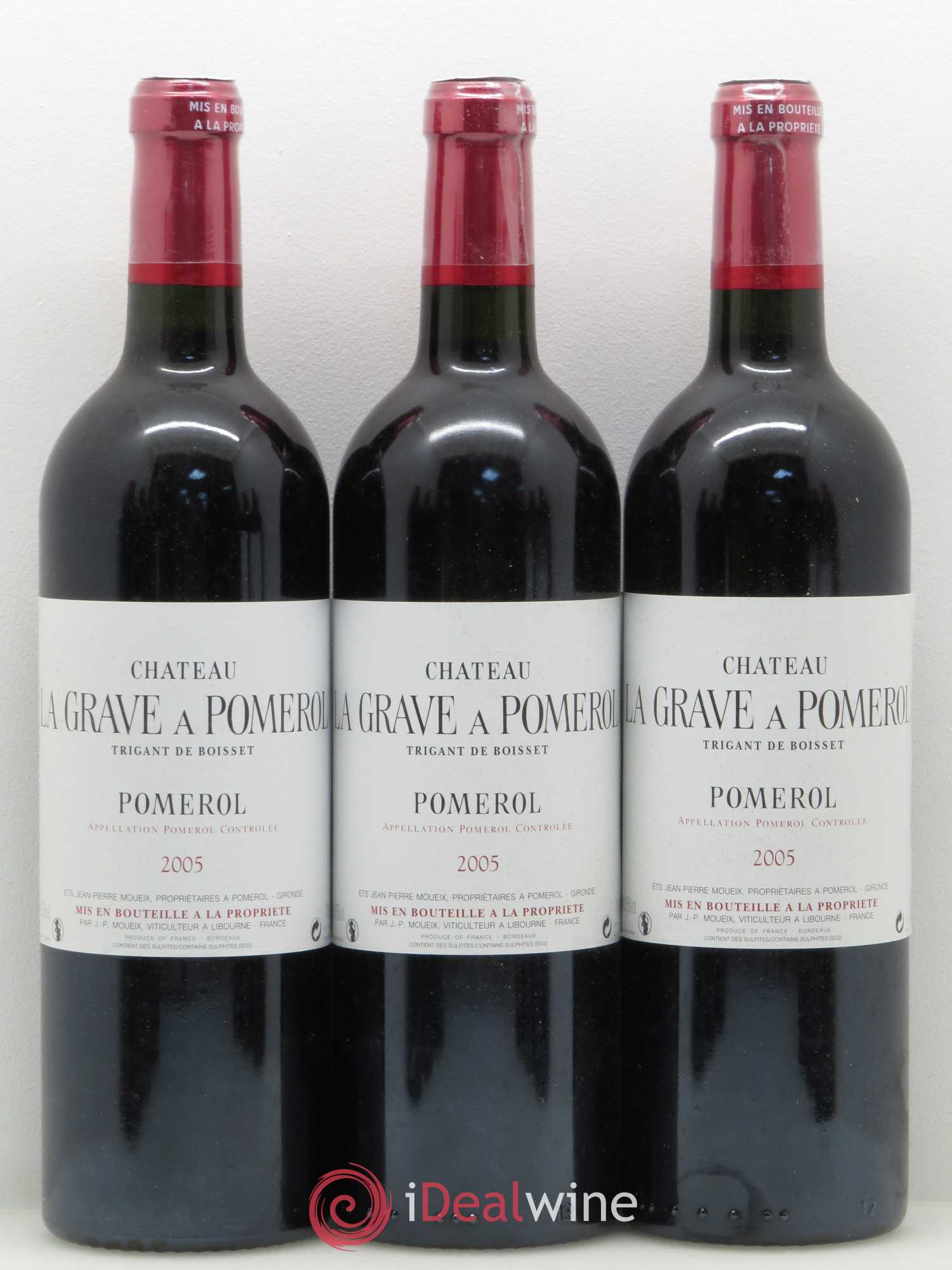 Château La Grave à Pomerol (Trigant de Boisset) 2005 - Lot de 12 bouteilles - 1