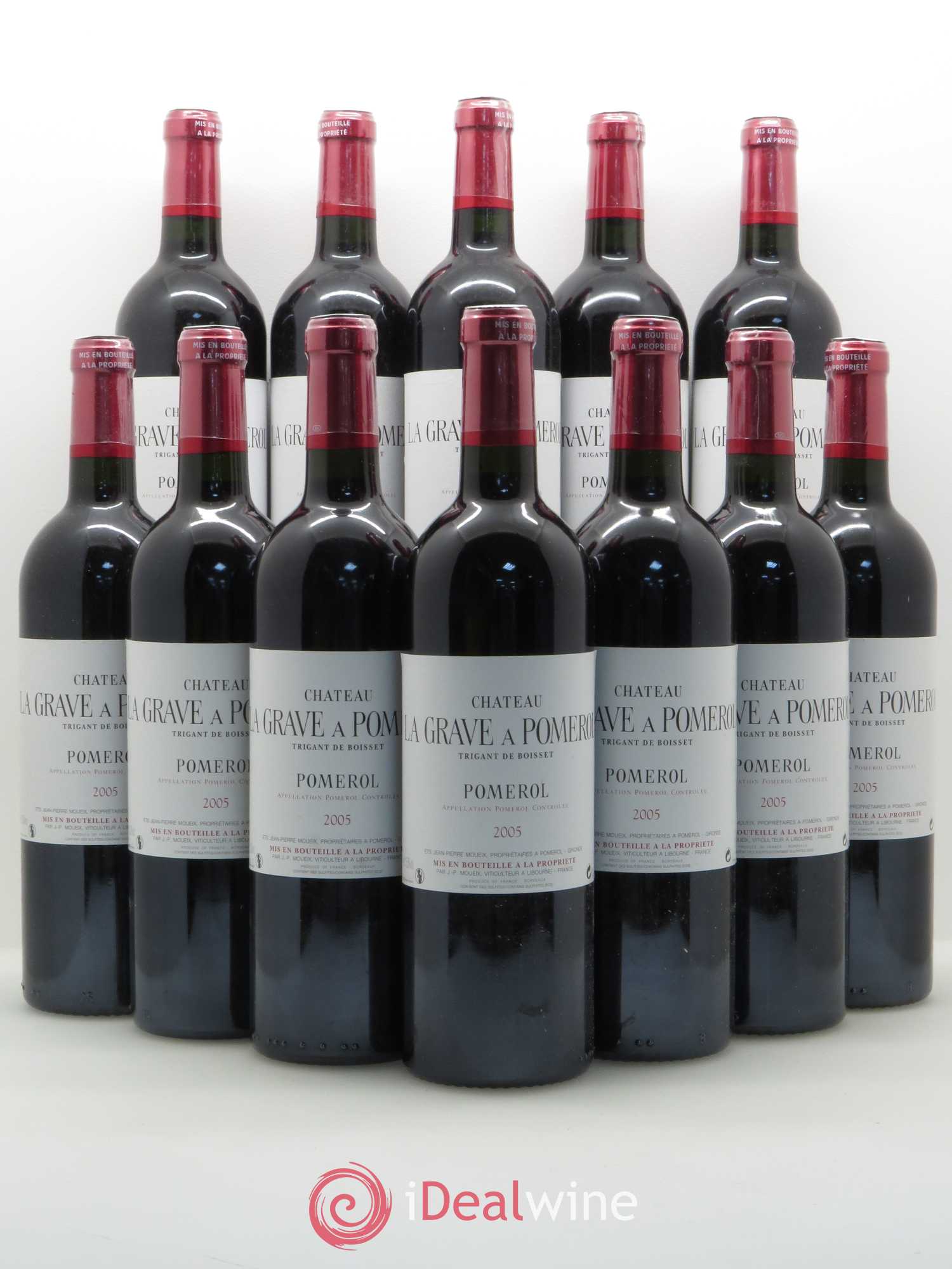 Château La Grave à Pomerol (Trigant de Boisset) 2005 - Lot de 12 bouteilles - 0