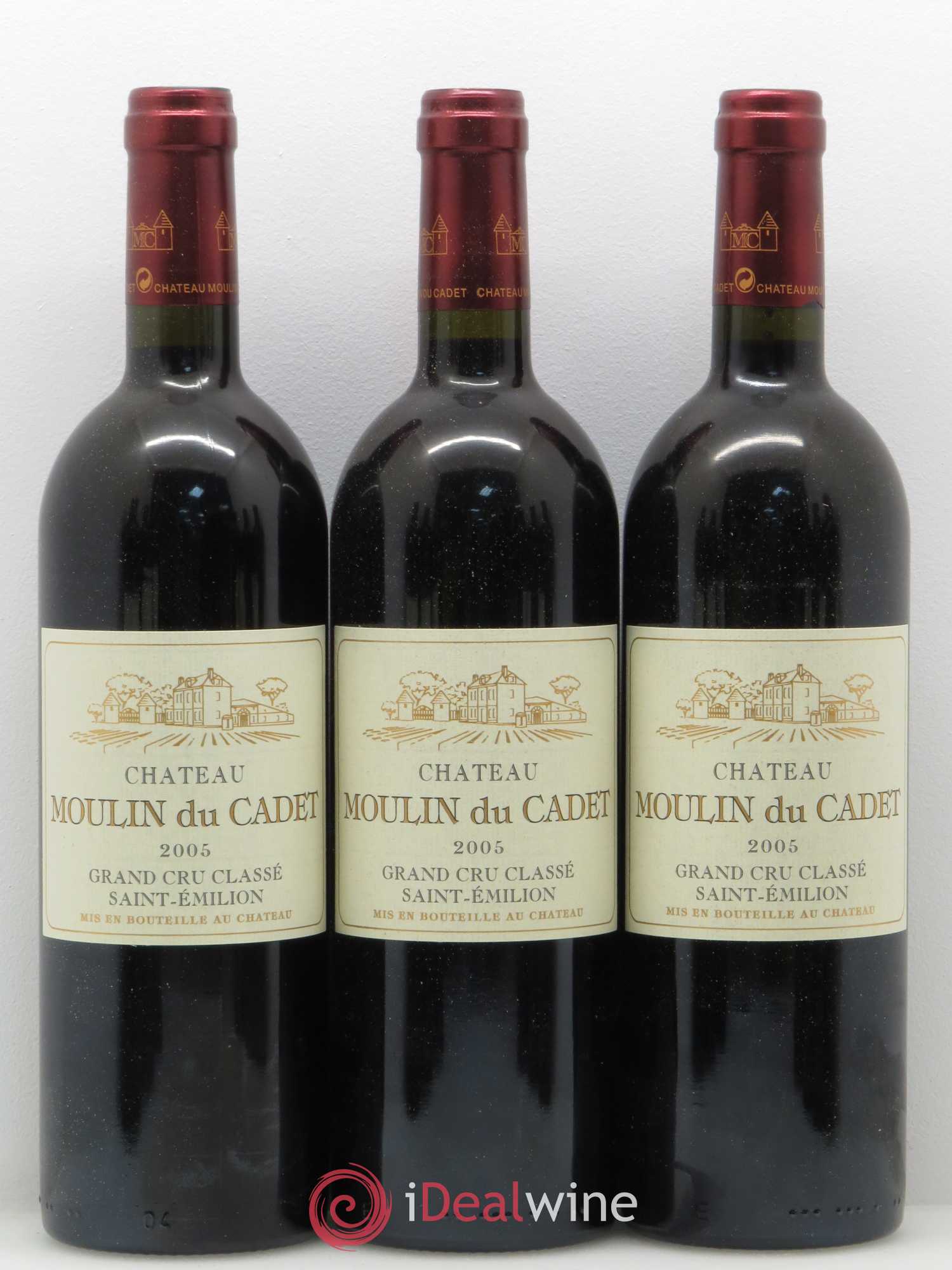 Château Moulin du Cadet Grand Cru Classé 2005 - Lot de 12 bouteilles - 1