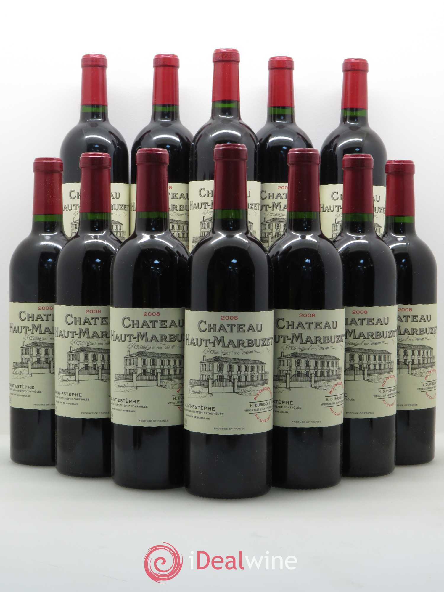 Château Haut Marbuzet 2008 - Lot de 12 bouteilles - 0
