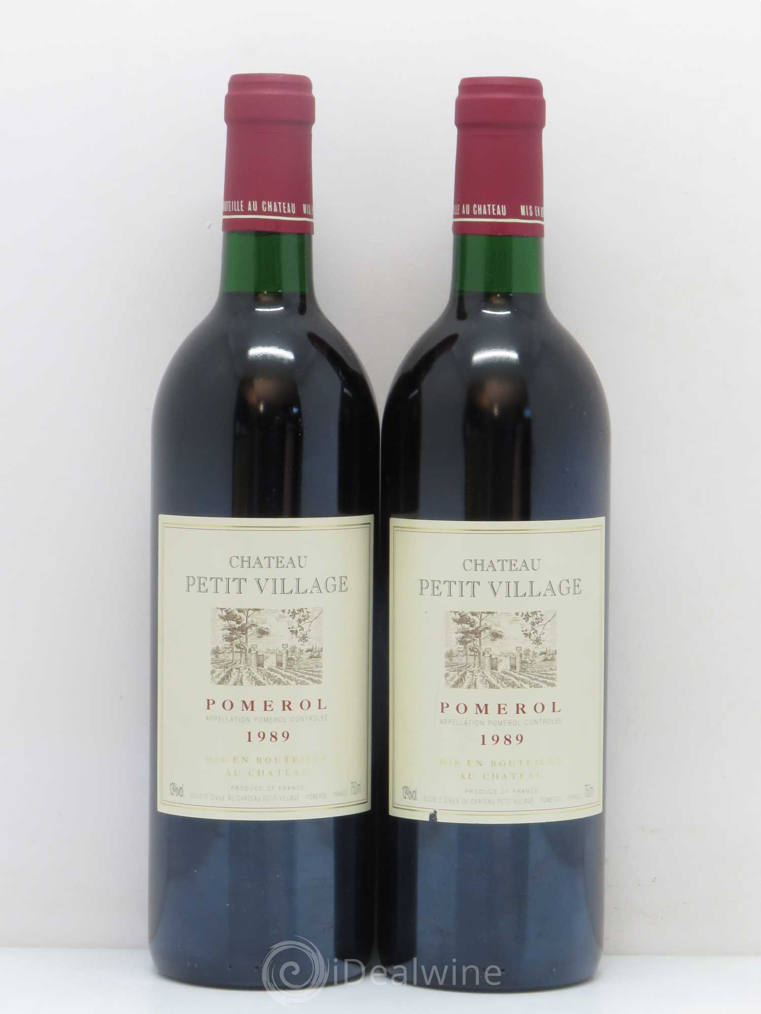 Château Petit Village 1989 - Lot de 2 bouteilles - 0