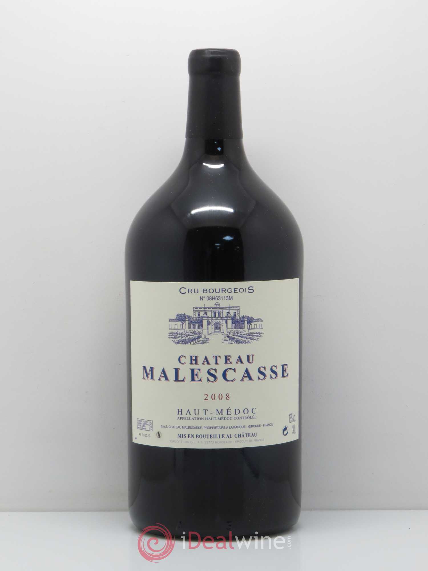 Château Malescasse Cru Bourgeois Exceptionnel (sans prix de réserve) 2008 - Lot de 1 jeroboam - 0