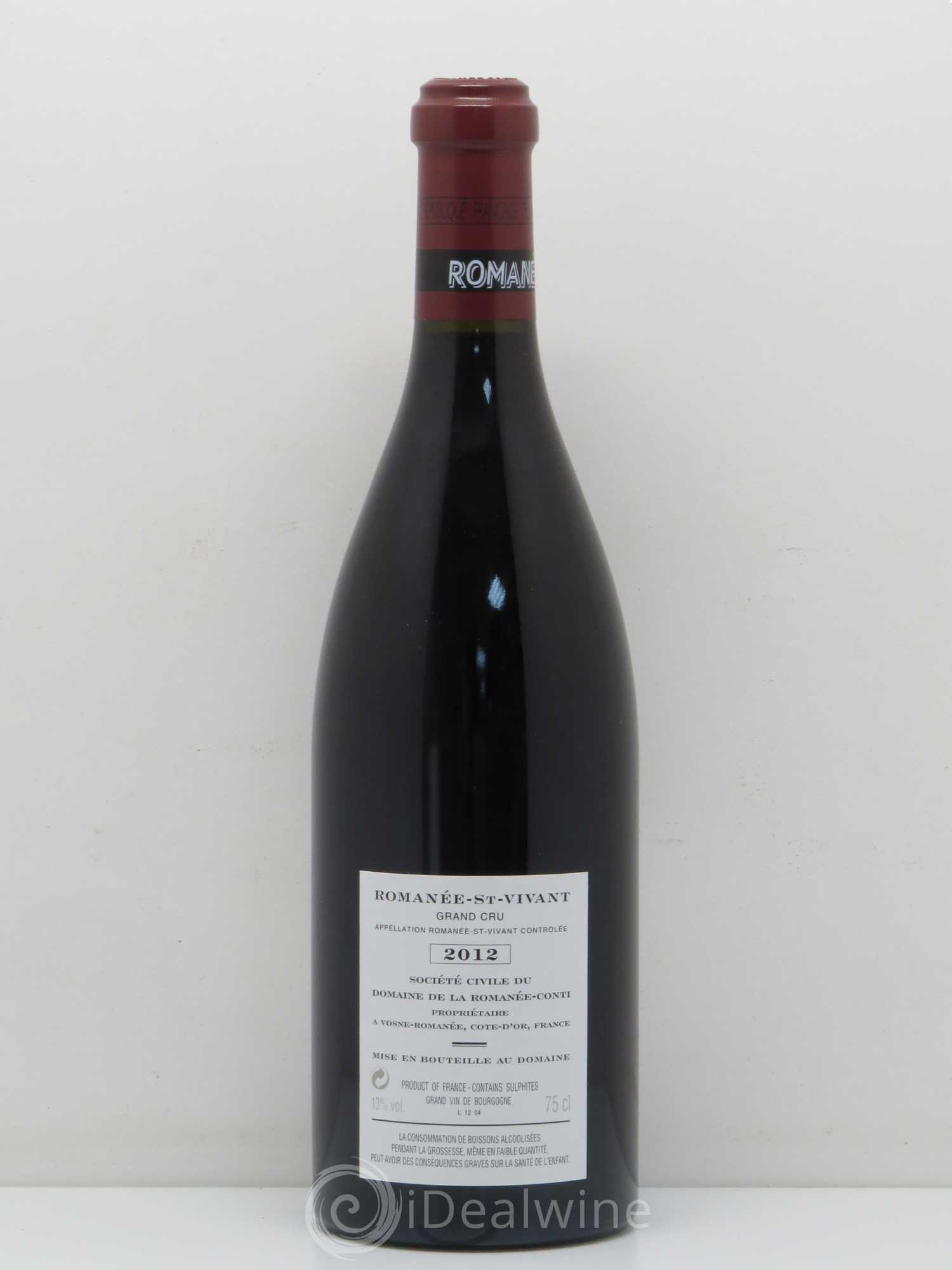 Romanée-Saint-Vivant Grand Cru Domaine de la Romanée-Conti (sans prix de réserve) 2012 - Lot de 1 bouteille - 1