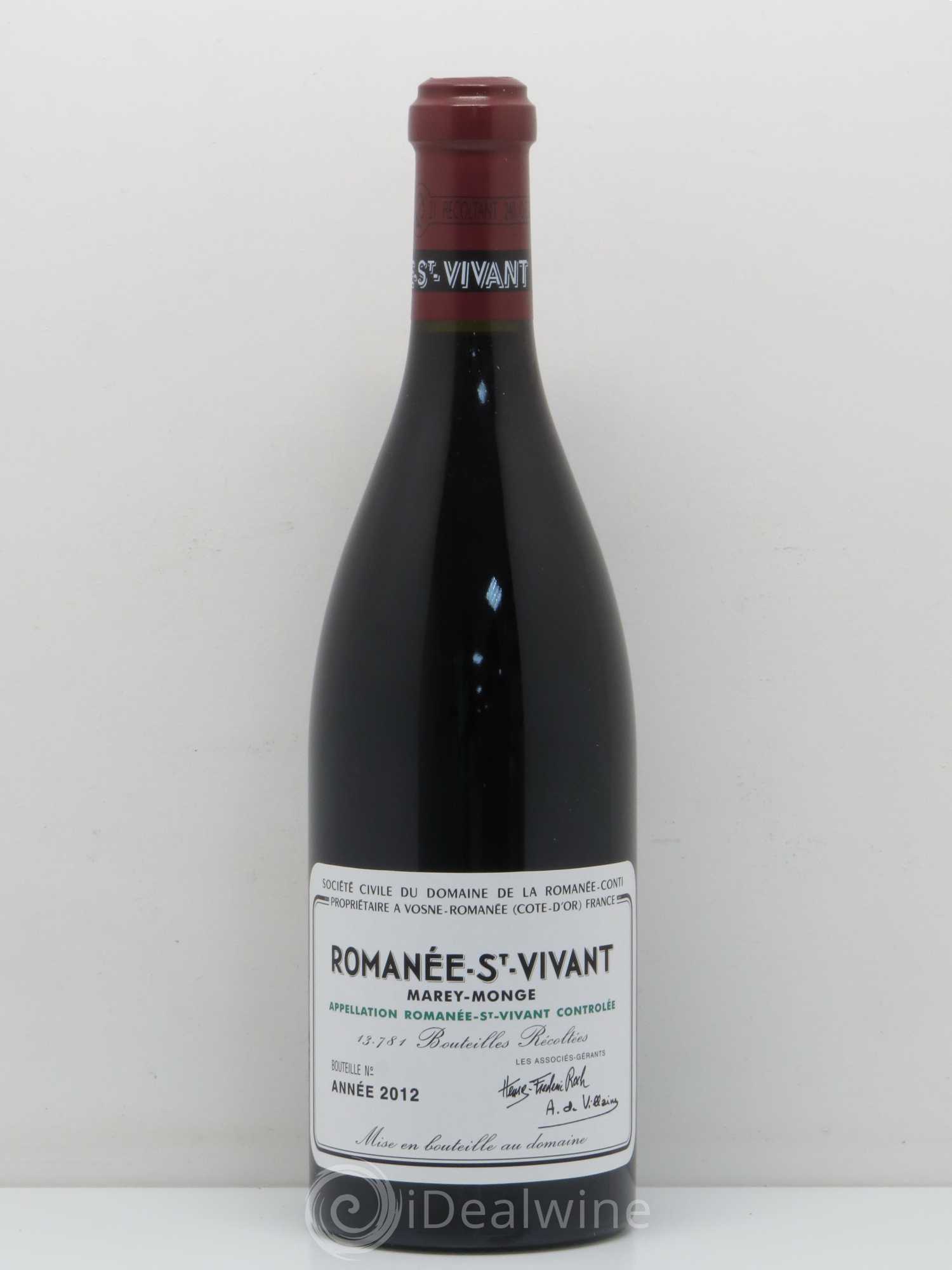 Romanée-Saint-Vivant Grand Cru Domaine de la Romanée-Conti (sans prix de réserve) 2012 - Lot de 1 bouteille - 0