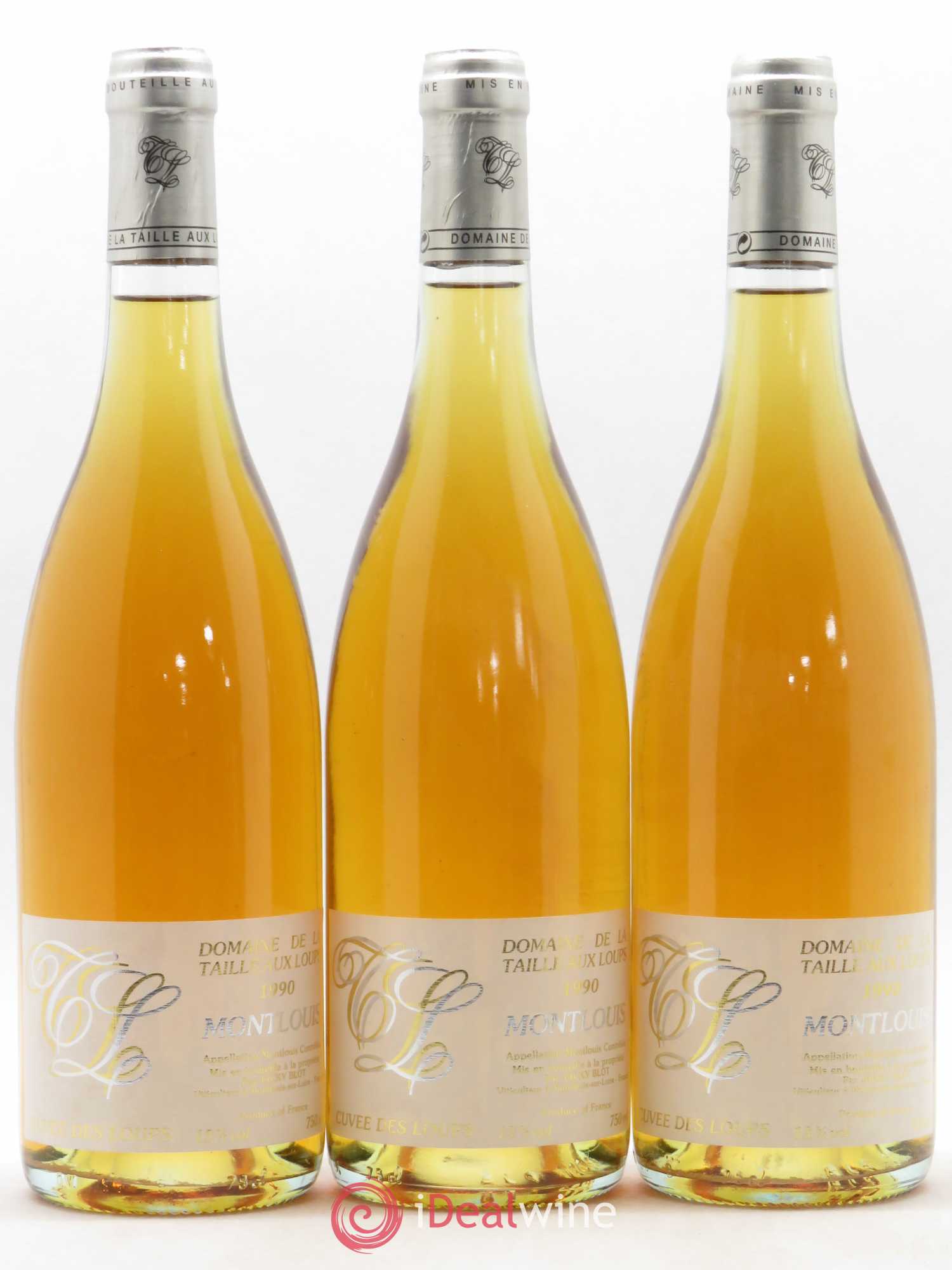 Montlouis-sur-Loire Moelleux La Taille aux Loups - Jacky Blot Cuvée des Loups (sans prix de réserve) 1990 - Lotto di 6 bottiglie - 2