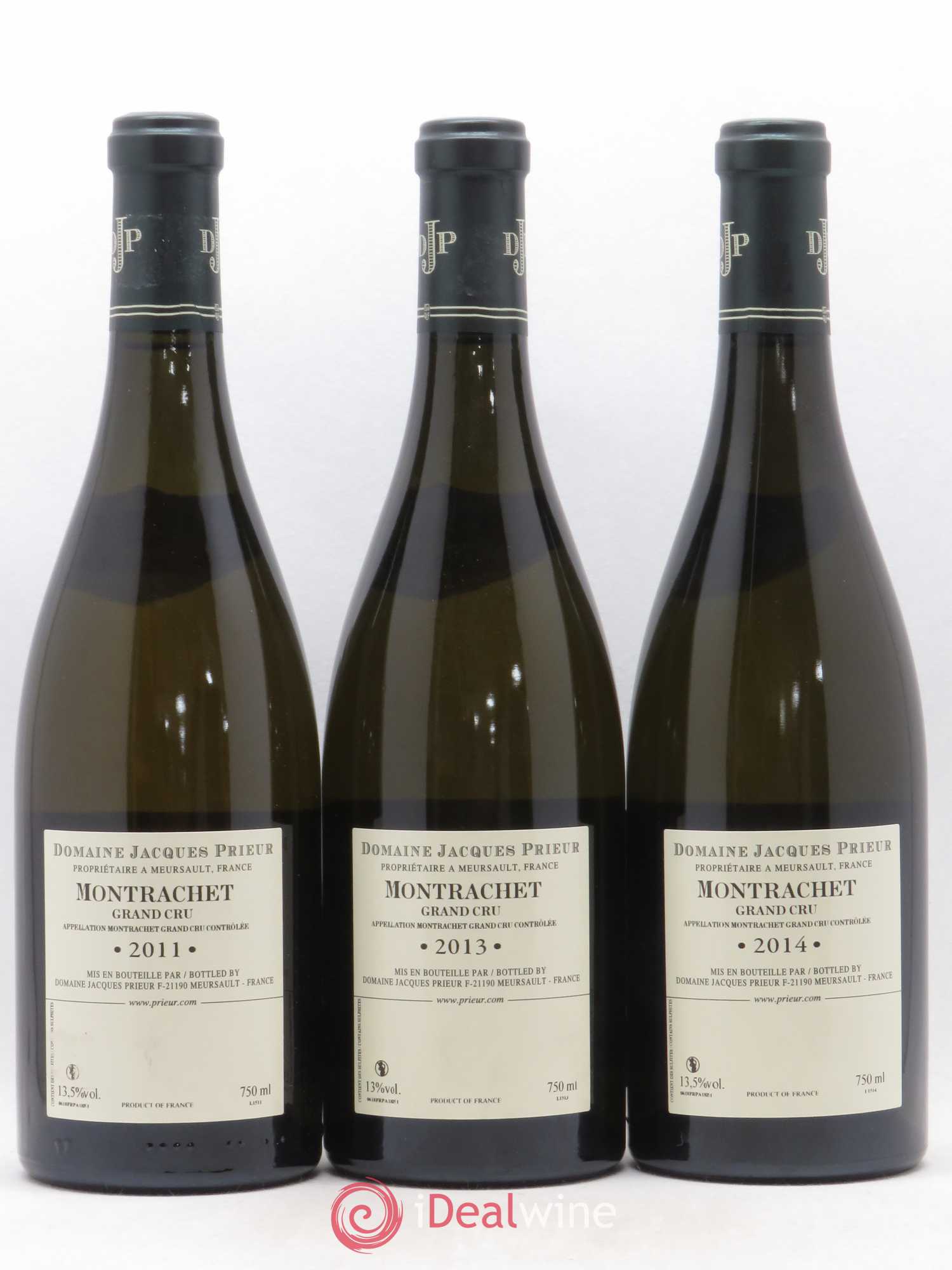 Montrachet Grand Cru Jacques Prieur (Domaine) Caisse panachée Millésimes 2011 - 2013 - 2014 (sans prix de réserve) - Posten von 3 Flaschen - 1