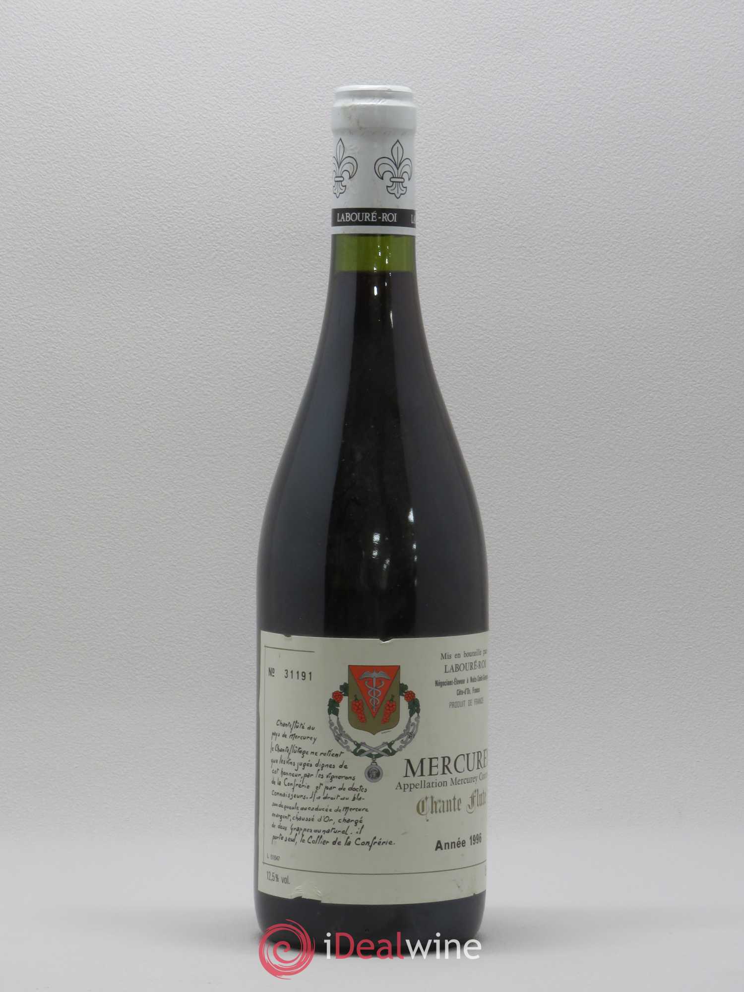Mercurey Chante Flue Laboure Roi 1996 - Posten von 1 Flasche - 0