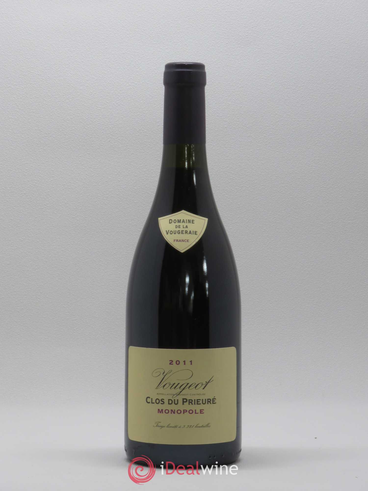 Vougeot Clos du Prieuré Domaine de la Vougeraie 2011 - Posten von 1 Flasche - 0
