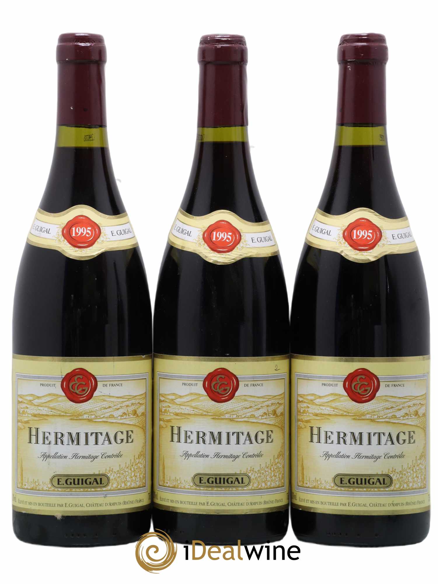 Hermitage Guigal 1995 - Lot de 3 bouteilles - 0