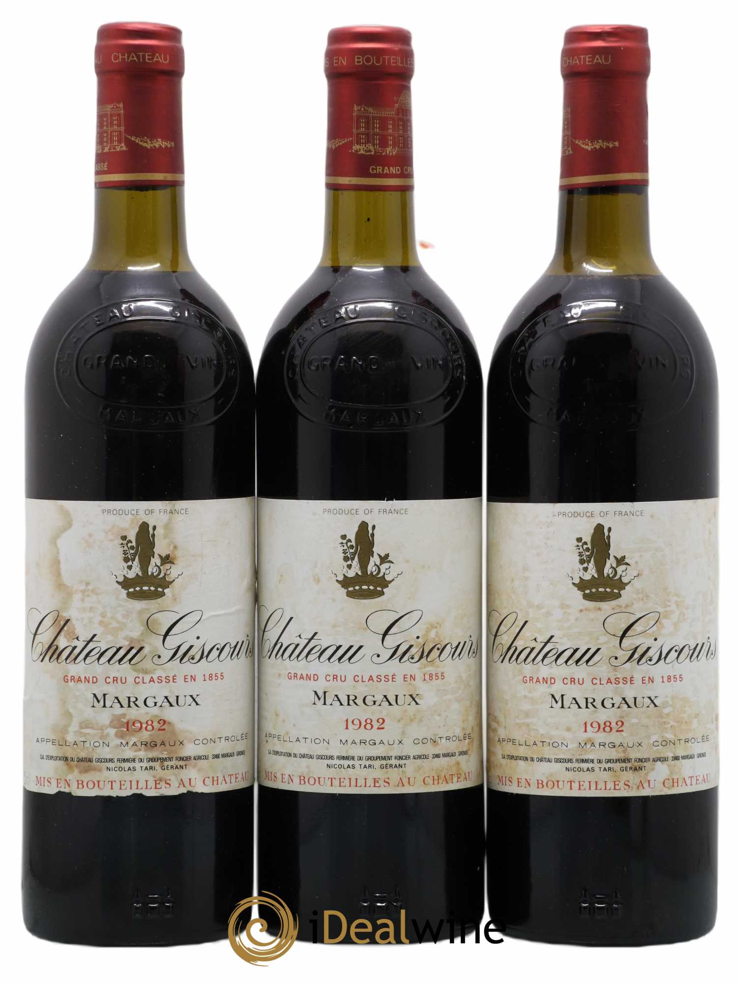 Château Giscours 3ème Grand Cru Classé 1982 - Lot de 3 bouteilles - 0