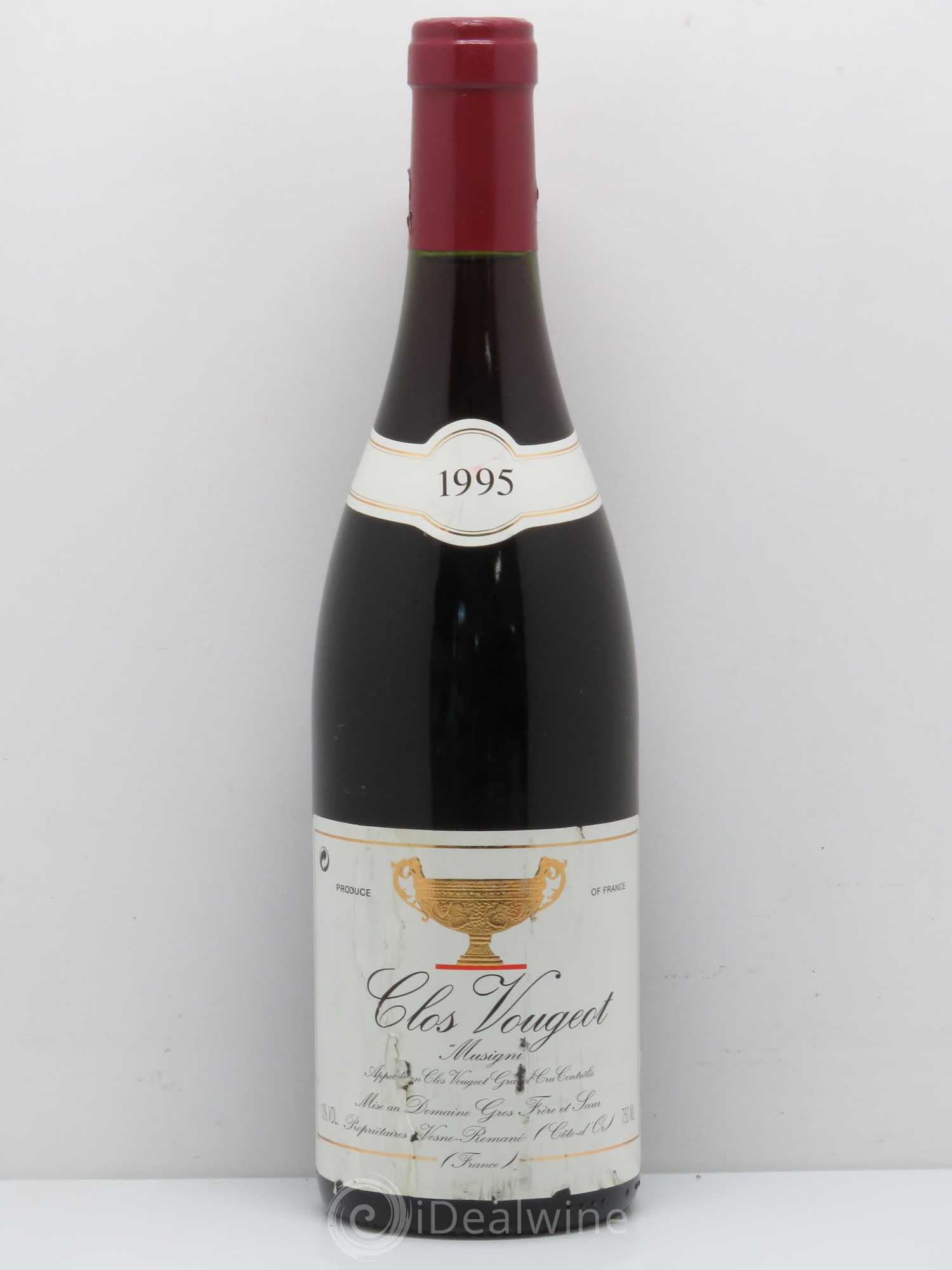 Clos de Vougeot Grand Cru Musigni Gros Frère & Soeur 1995 - Lot de 1 bouteille - 0