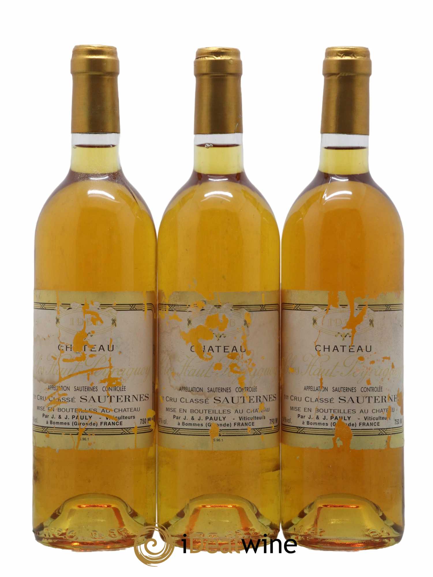 Clos Haut-Peyraguey 1er Grand Cru Classé 1996 - Lotto di 3 bottiglie - 0