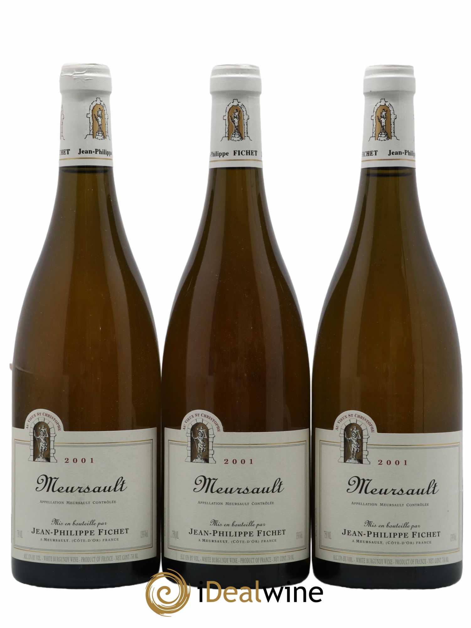 Meursault Jean-Philippe Fichet 2001 - Lot de 3 bouteilles - 0