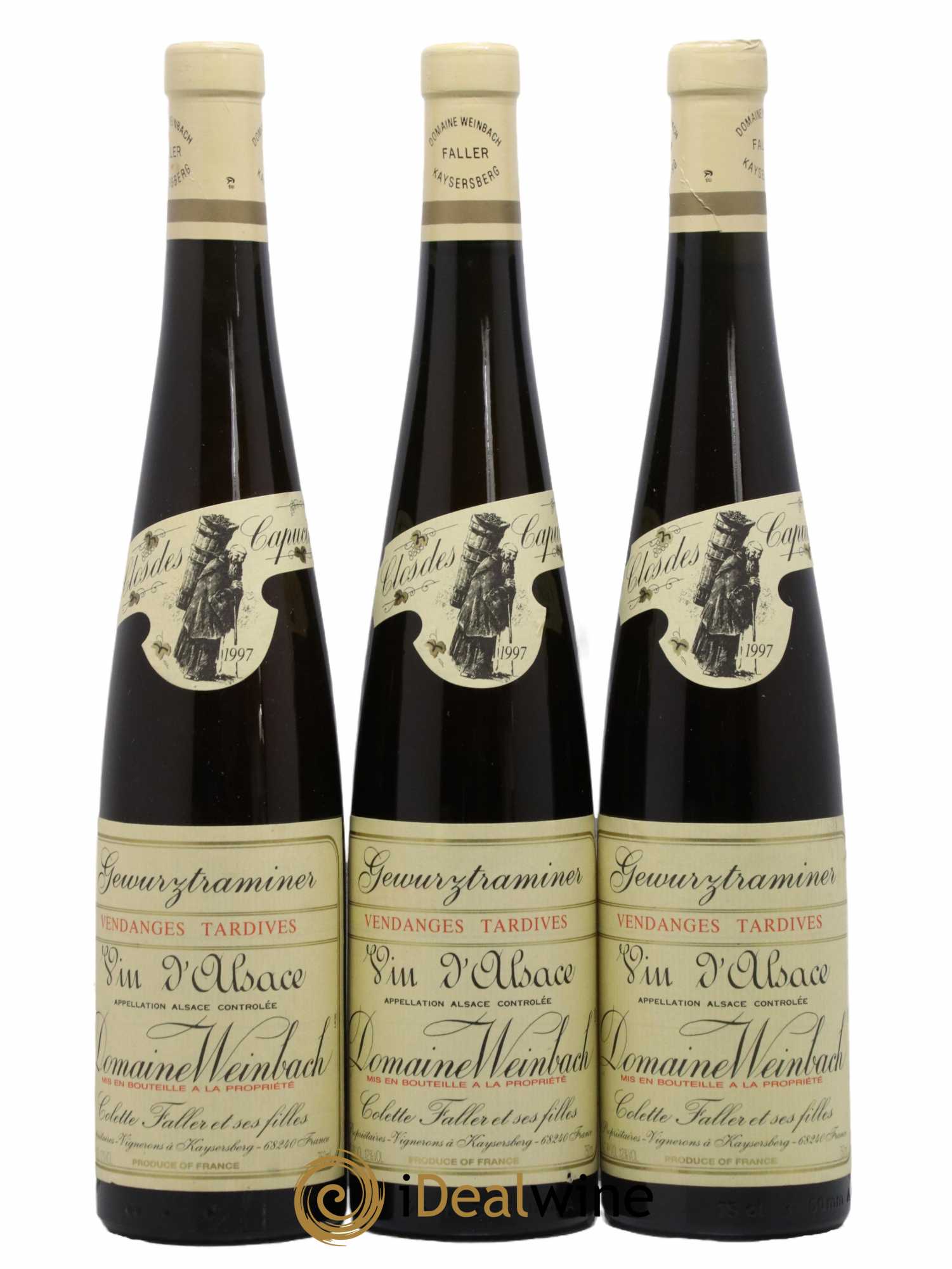 Alsace Gewurztraminer Vendanges Tardives Weinbach (Domaine) 1997 - Lot de 3 bouteilles - 0