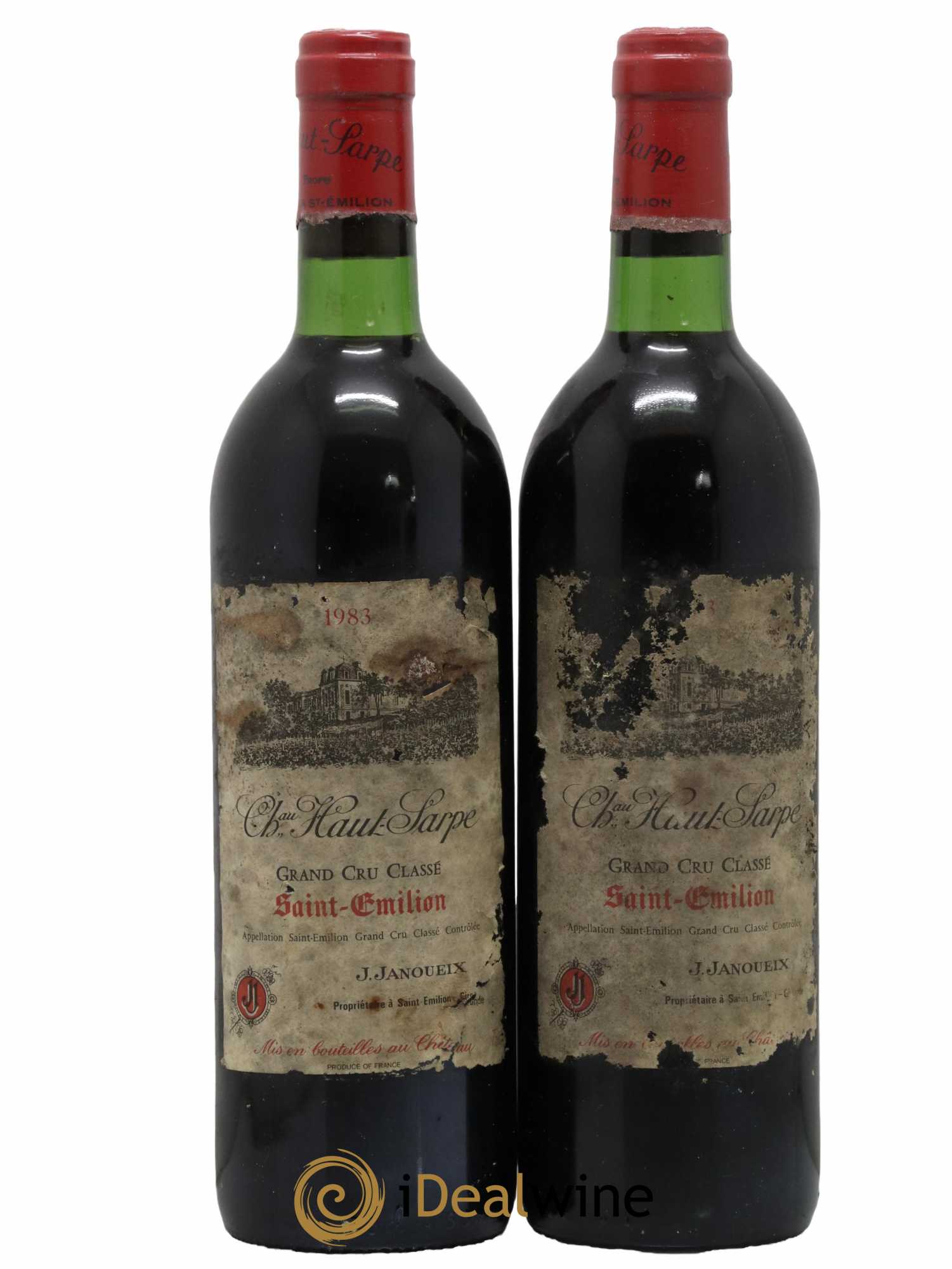 Château Haut Sarpe Grand Cru Classé 1983 - Lot de 2 bouteilles - 0
