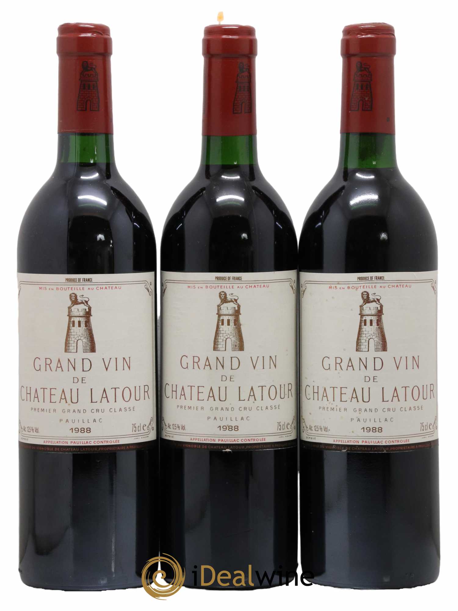 Château Latour 1er Grand Cru Classé 1988 - Lot de 3 bouteilles - 0