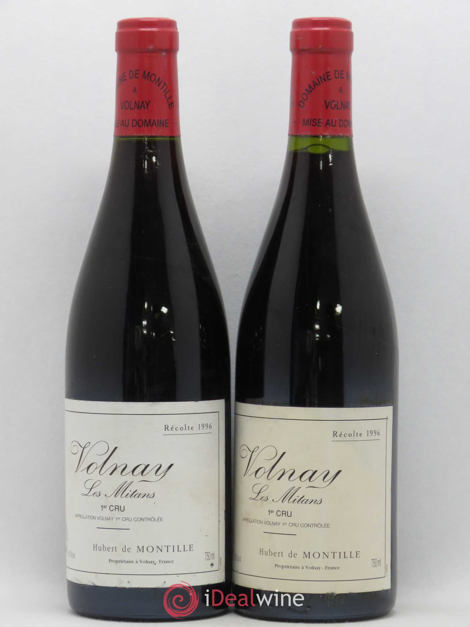 Volnay 1er Cru Les Mitans De Montille (Domaine) (sans prix de réserve) 1996 - Lot de 2 bouteilles - 1