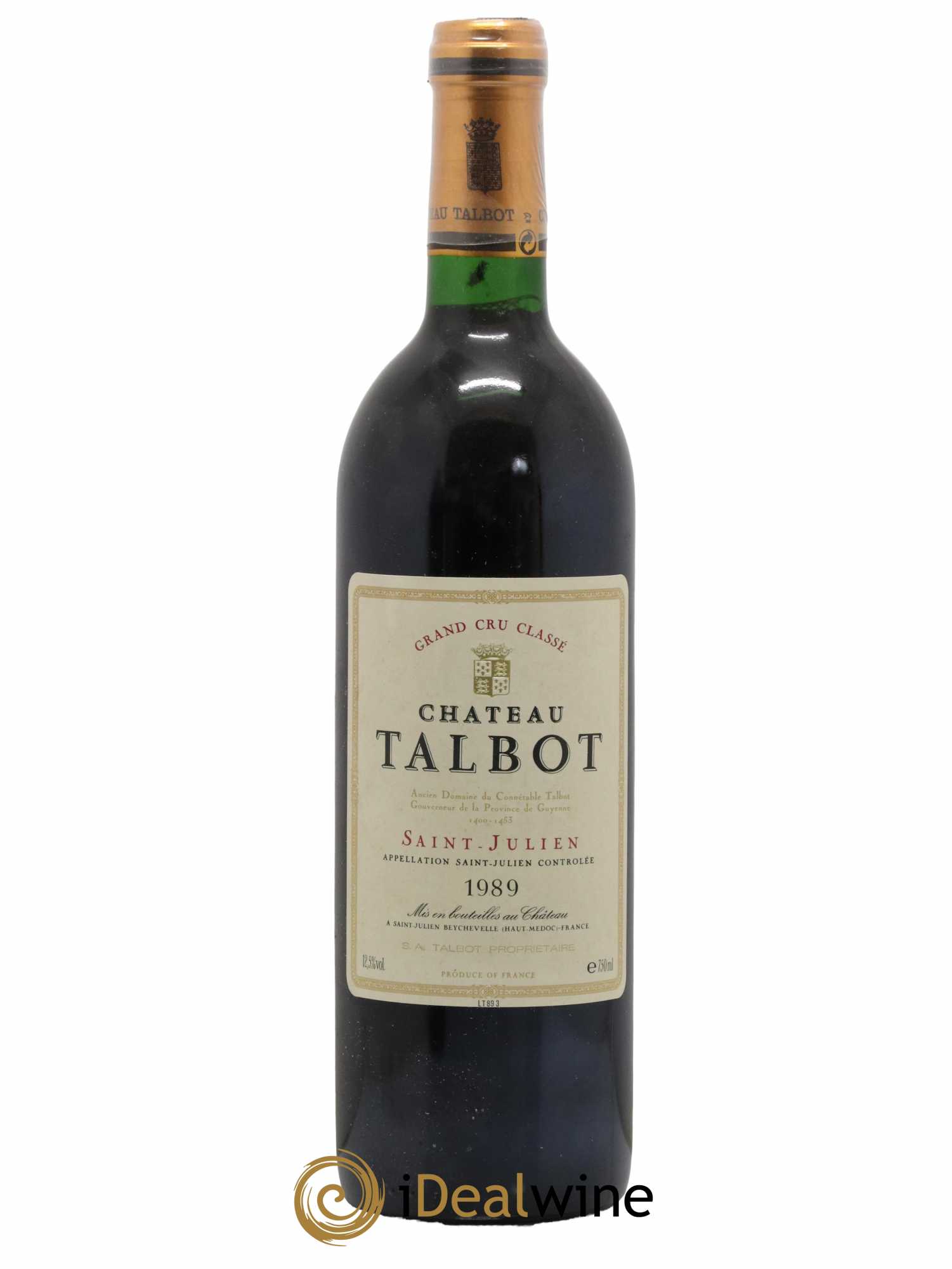 Château Talbot 4ème Grand Cru Classé 1989 - Lot de 1 bouteille - 0