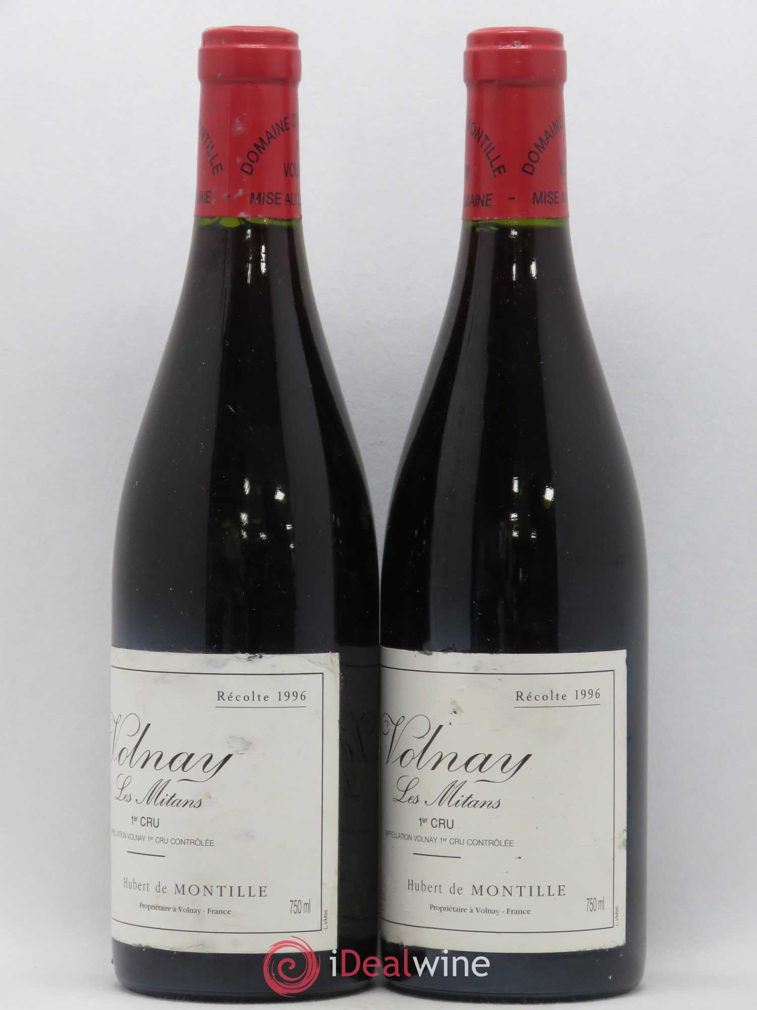 Volnay 1er Cru Les Mitans De Montille (Domaine) 1996 - Lot de 2 bouteilles - 1