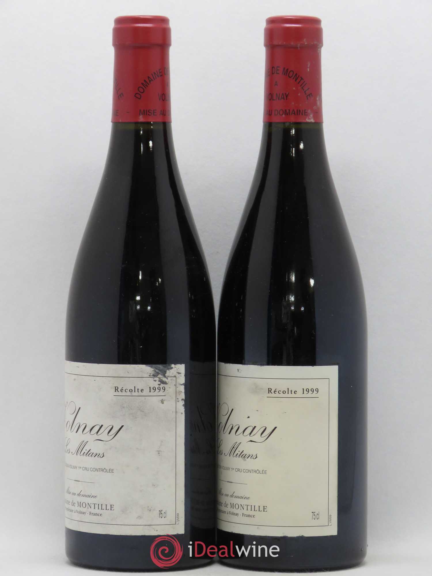Volnay 1er Cru Les Mitans De Montille (Domaine)  (sans prix de réserve) 1999 - Lot de 2 bouteilles - 1