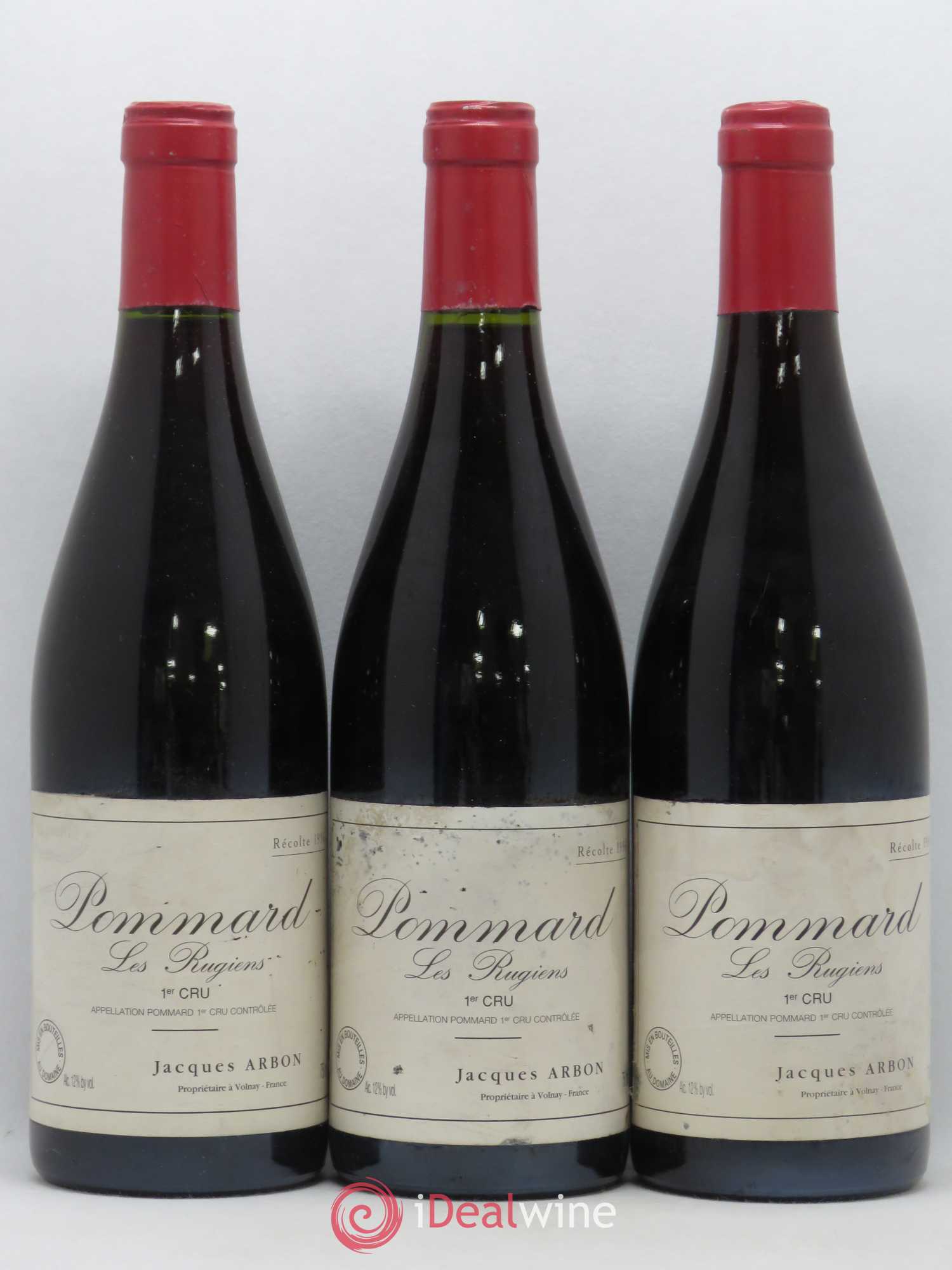 Pommard 1er Cru Les Rugiens De Montille (Domaine) 1996 - Lot de 3 bouteilles - 0
