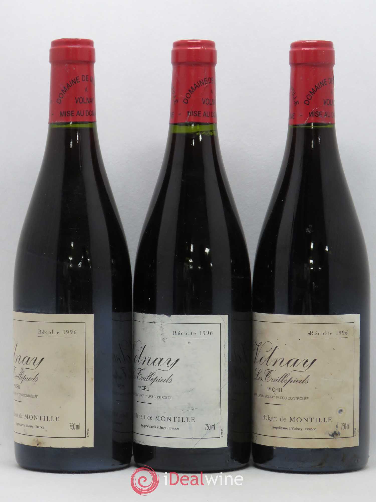 Volnay 1er Cru Les Taillepieds De Montille (Domaine) 1996 - Lot de 3 bouteilles - 1
