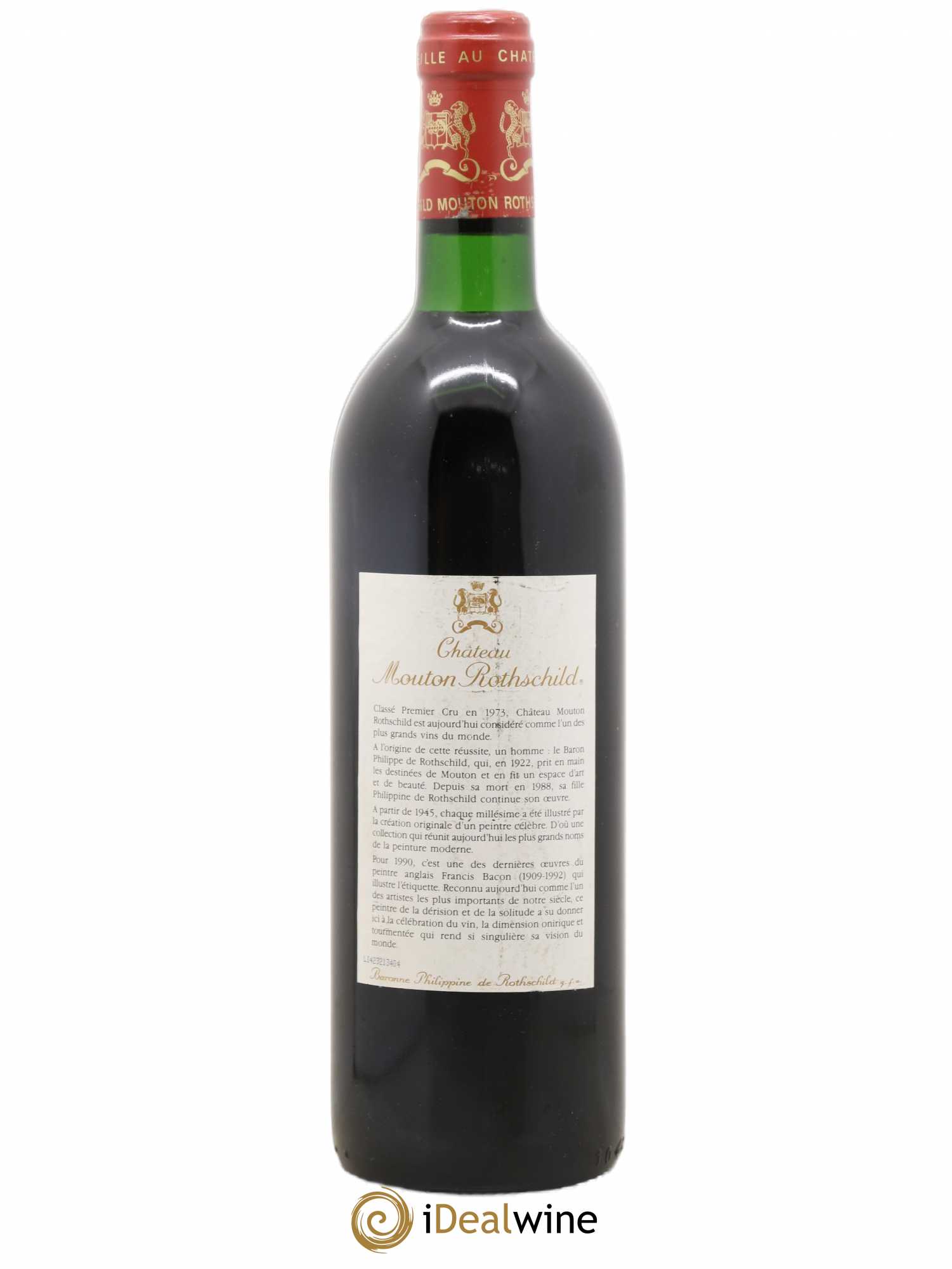 Château Mouton Rothschild 1er Grand Cru Classé 1990 - Lot de 1 bouteille - 1
