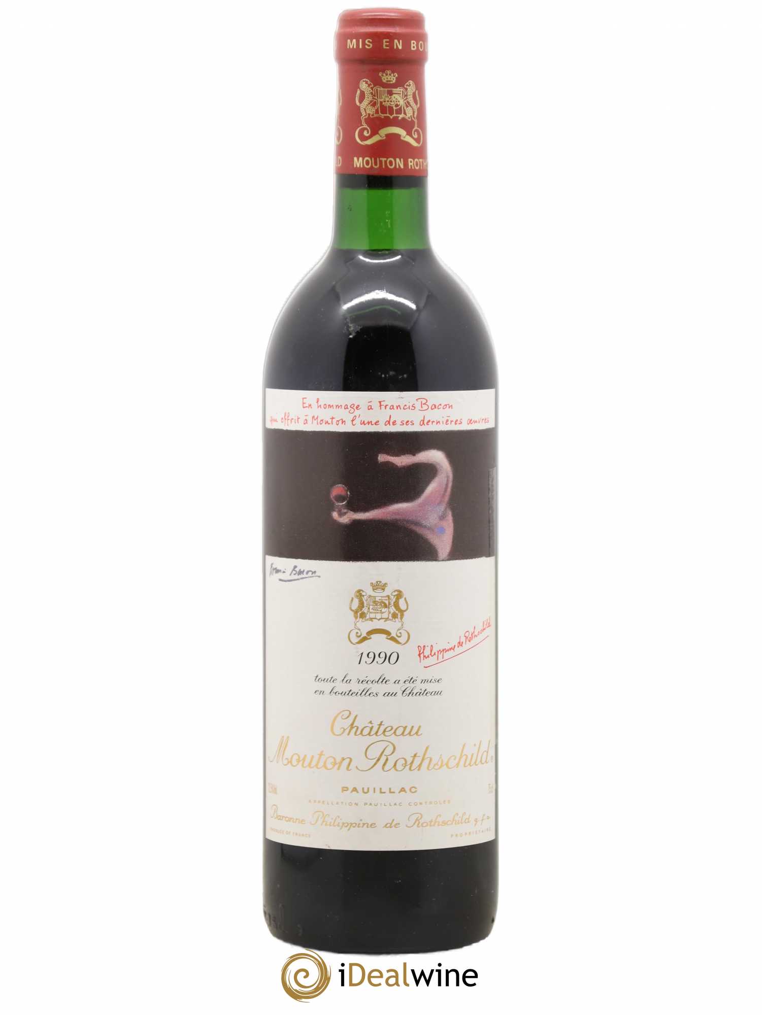 Château Mouton Rothschild 1er Grand Cru Classé 1990 - Lot de 1 bouteille - 0