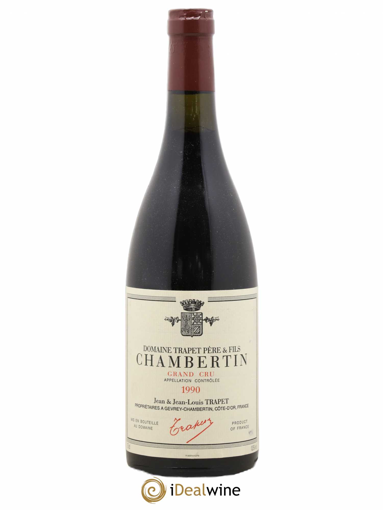 Chambertin Grand Cru Domaine Trapet 1990 - Lot de 1 bouteille - 0