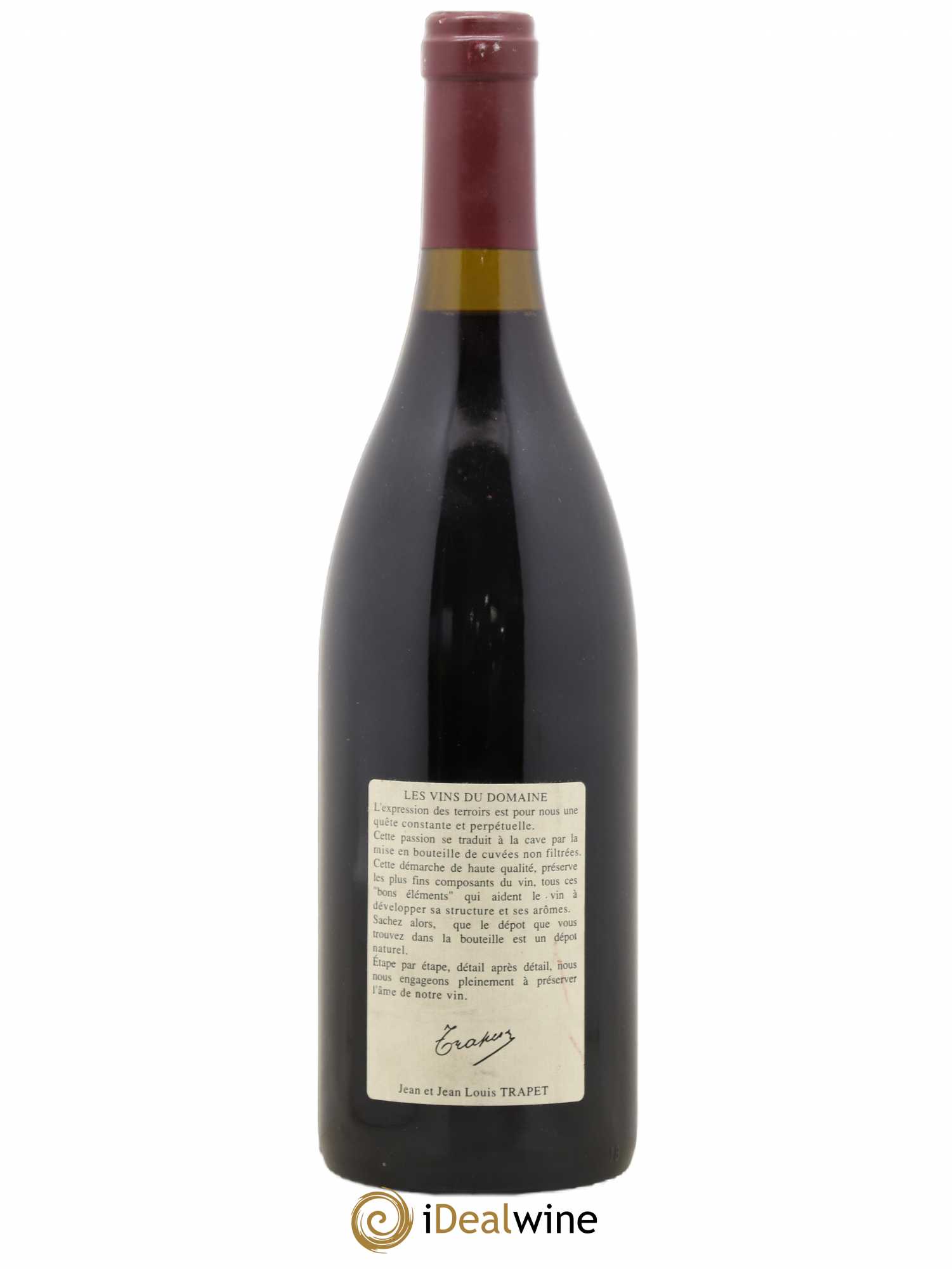 Chambertin Grand Cru Domaine Trapet 1995 - Lot de 1 bouteille - 1