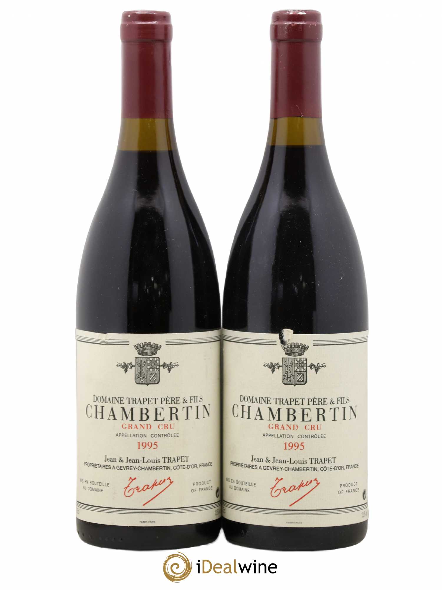 Chambertin Grand Cru Domaine Trapet 1995 - Lot de 2 bouteilles - 0