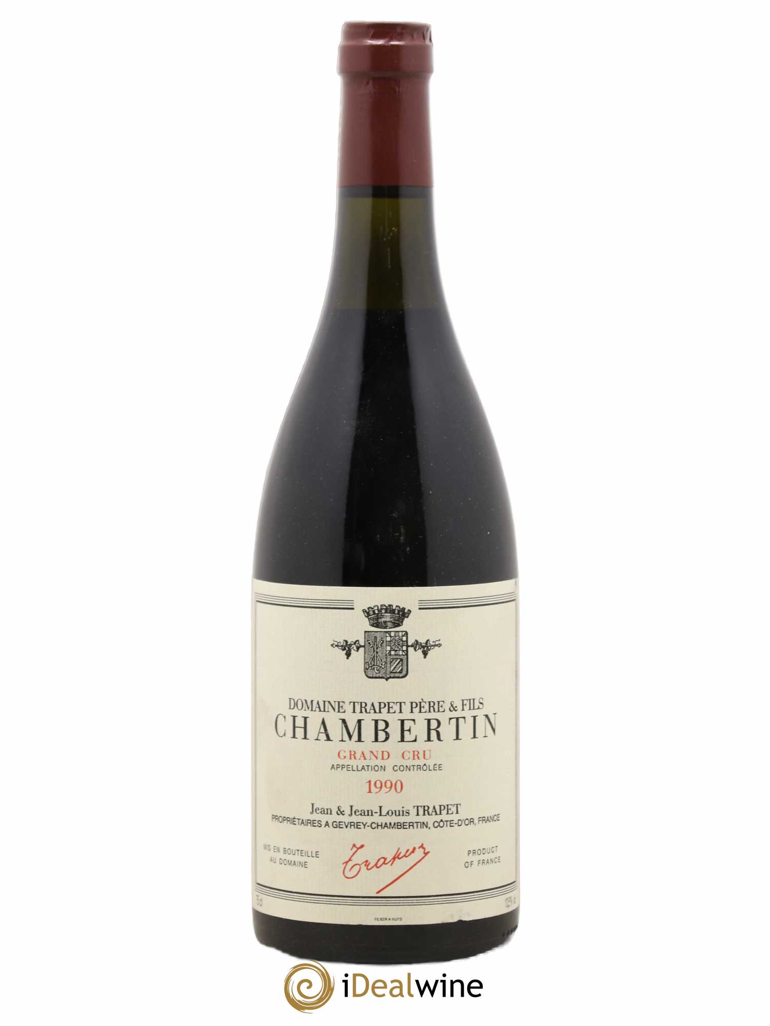 Chambertin Grand Cru Domaine Trapet 1990 - Lot de 1 bouteille - 0