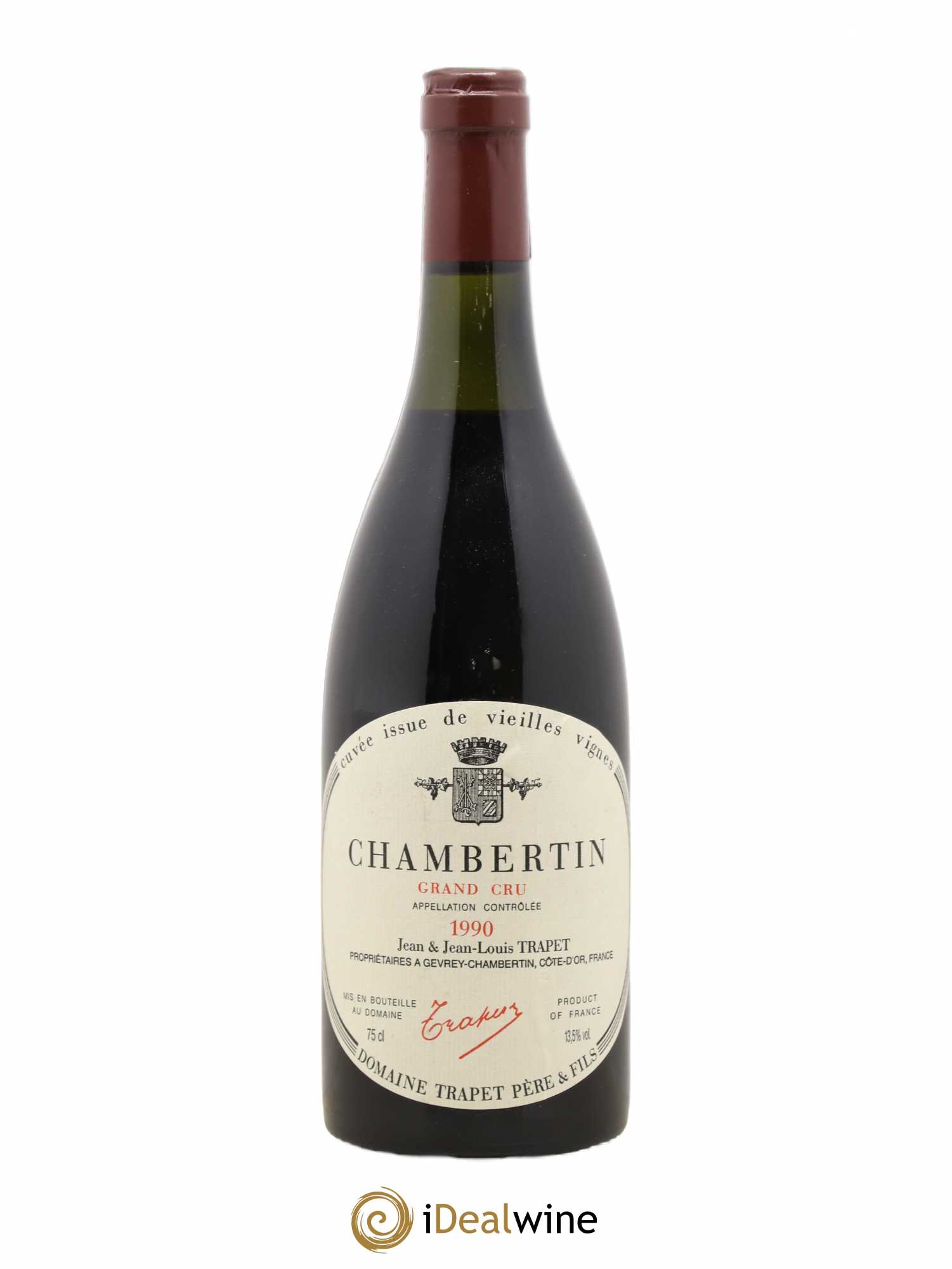 Chambertin Grand Cru Vieilles Vignes Jean et Jean-Louis Trapet 1990 - Posten von 1 Flasche - 0